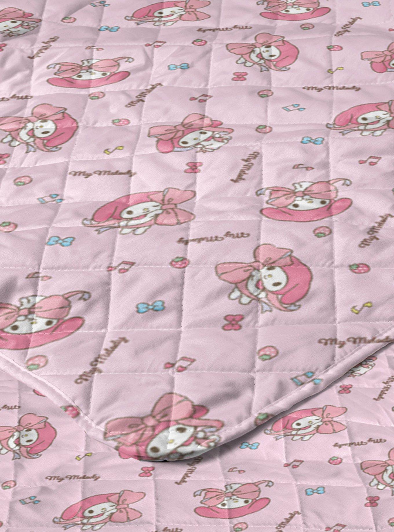 My Melody Stripes Quilted Throw Blanket, , alternate