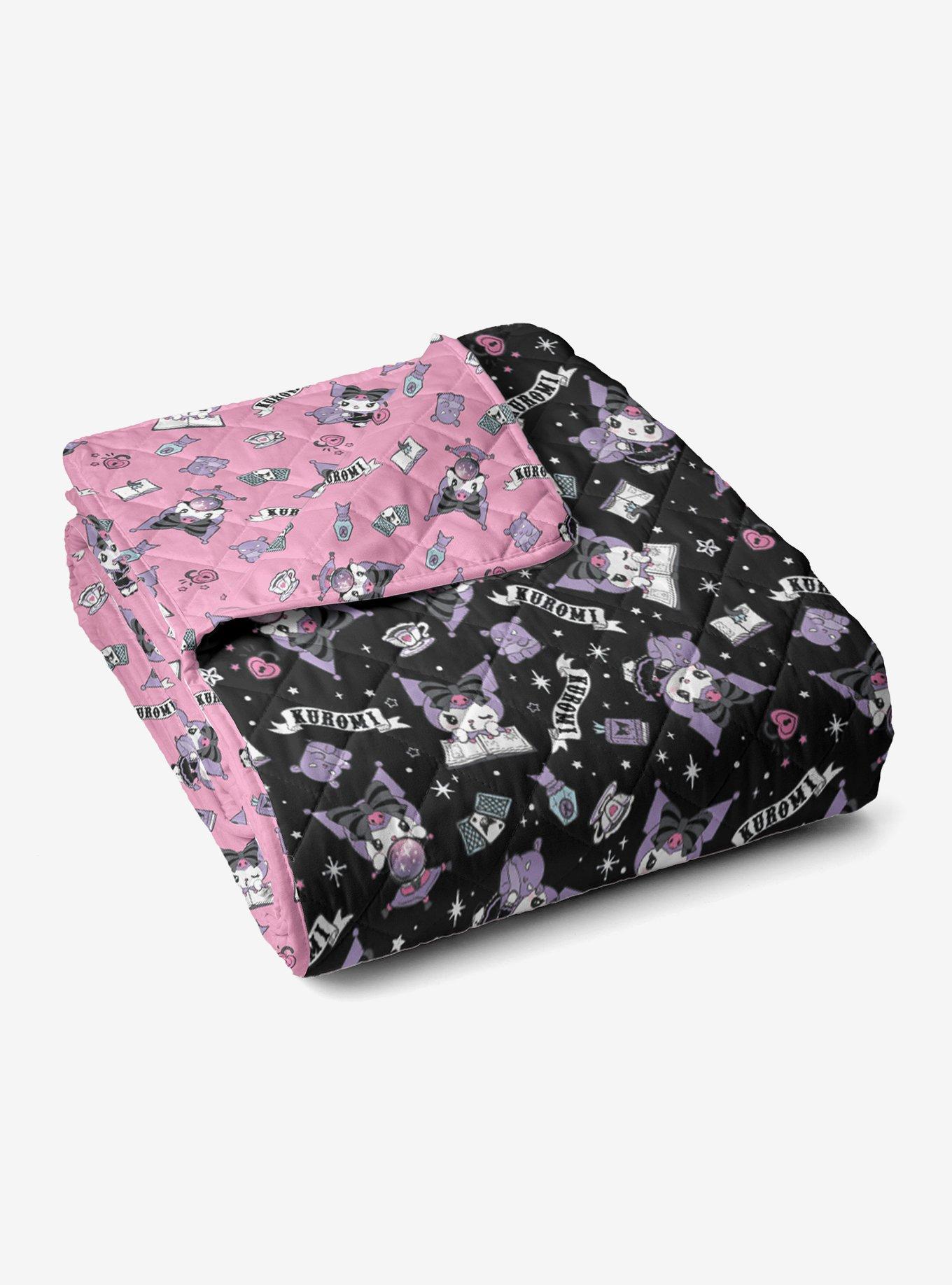 Kuromi Fortune Teller Quilted Throw Blanket, , alternate