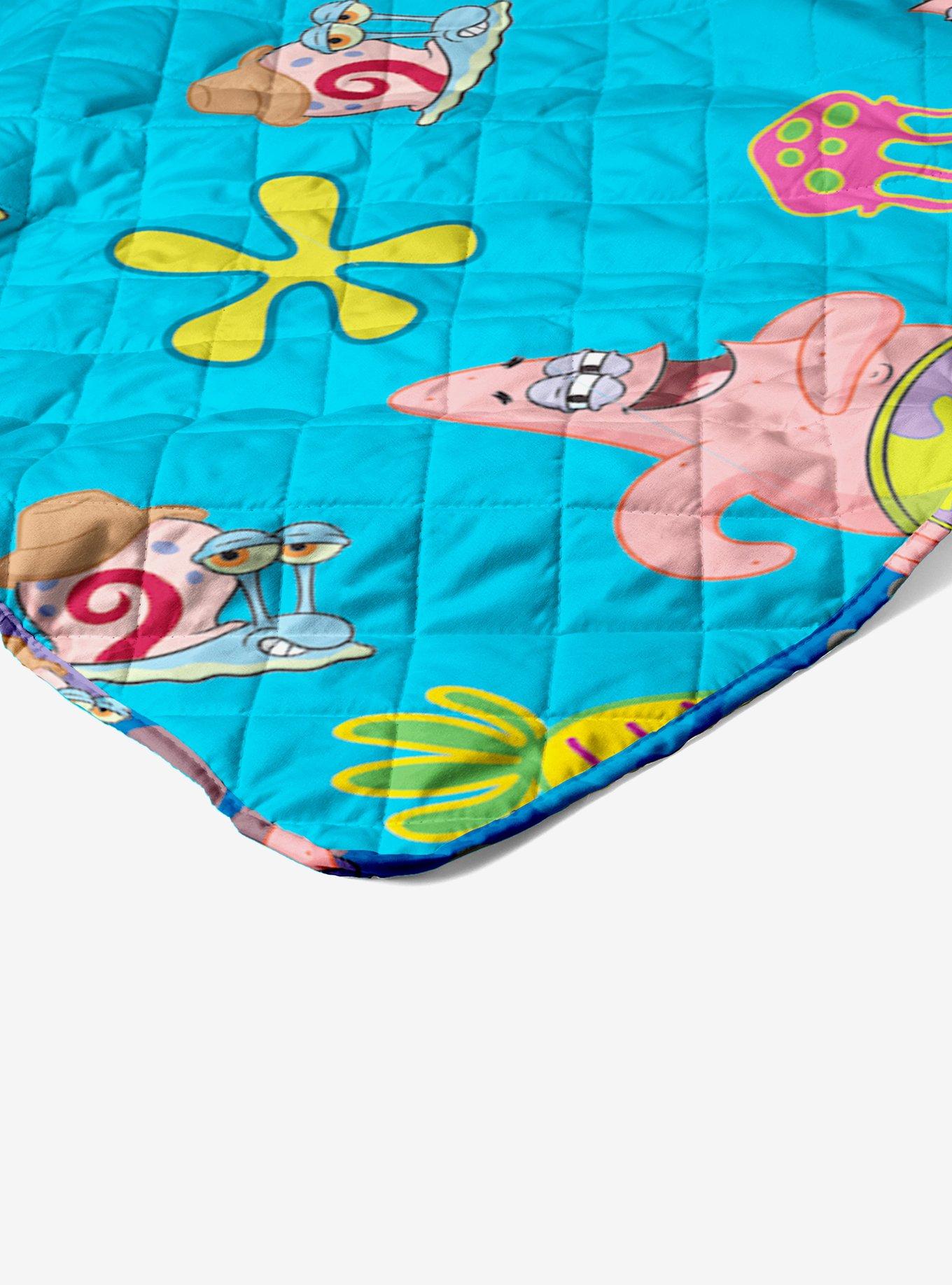 SpongeBob Tropical Waltz Quilted Throw Blanket, , hi-res
