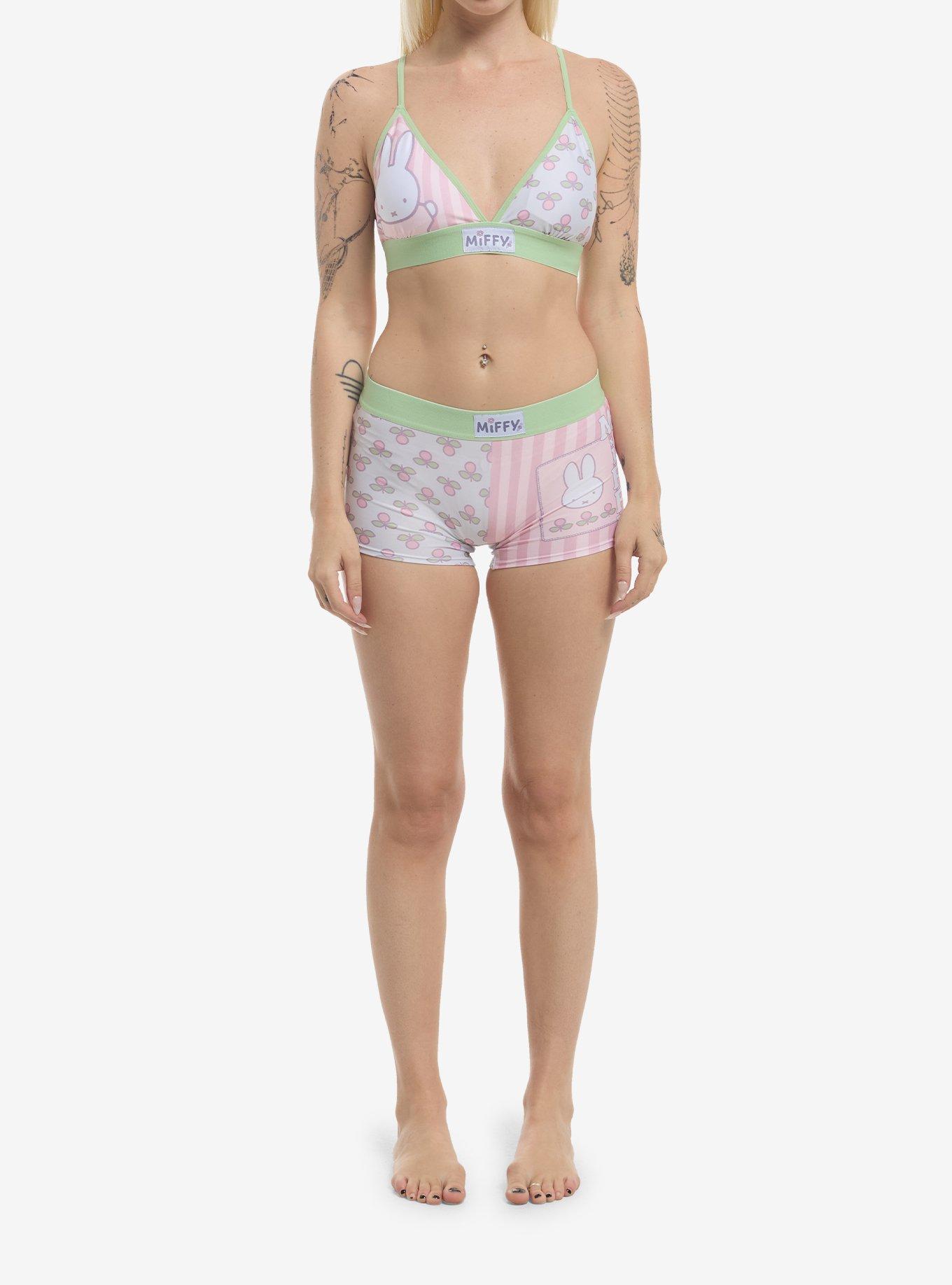 Miffy Tulip Bra & Boyshort Panty Set, , hi-res