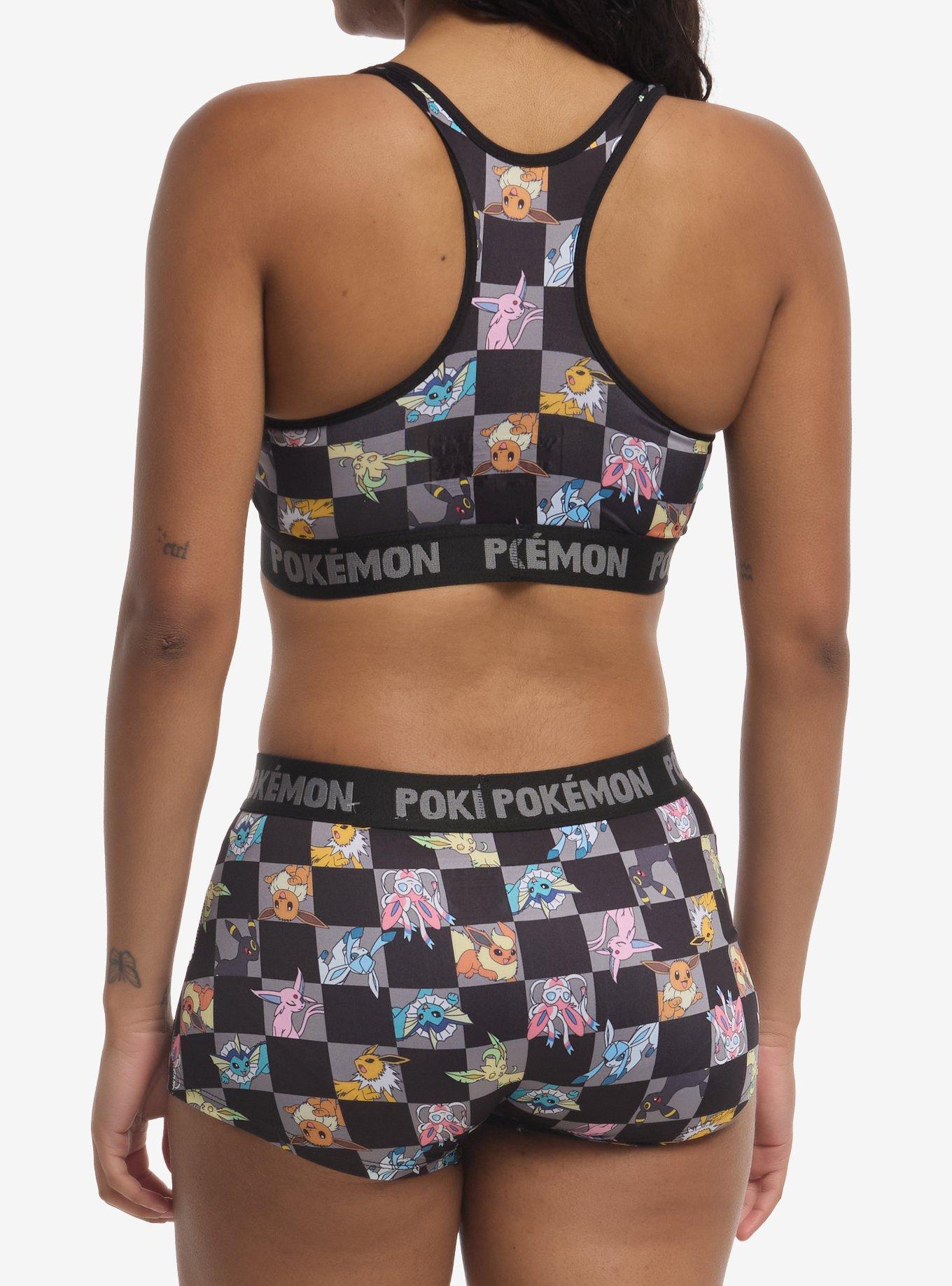 Pok&eacute;mon Eevee Evolutions Bra & Boyshort Panty Set, MULTI, alternate - view 3
