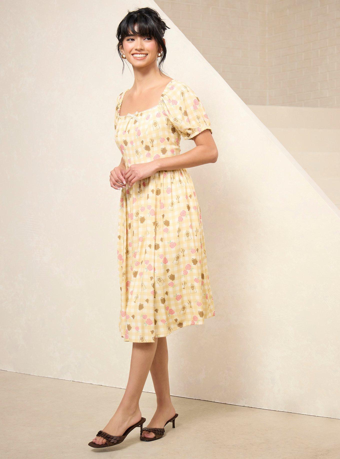 Disney Beauty and The Beast Gingham Icons Dress - BoxLunch Exclusive