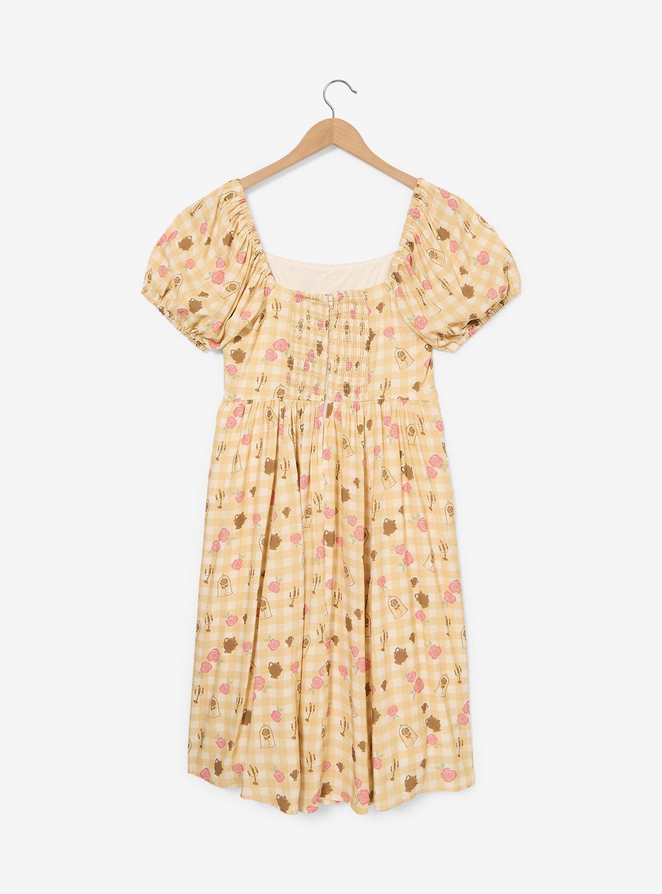 Disney Beauty and The Beast Gingham Icons Dress - BoxLunch Exclusive, , hi-res