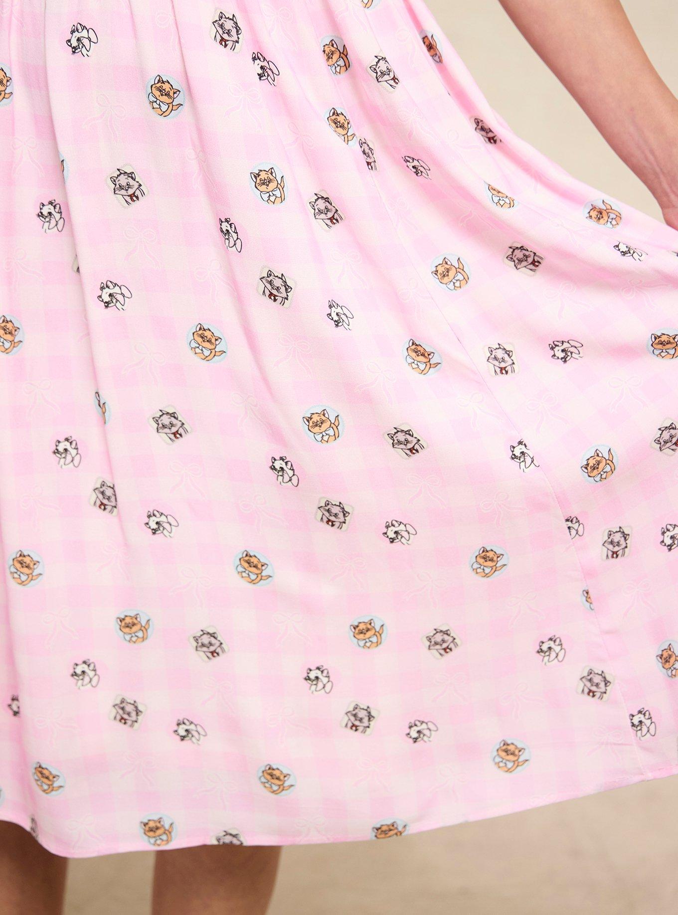 Disney The Aristocats Kittens Gingham Dress - BoxLunch Exclusive, PINK, alternate - view 4