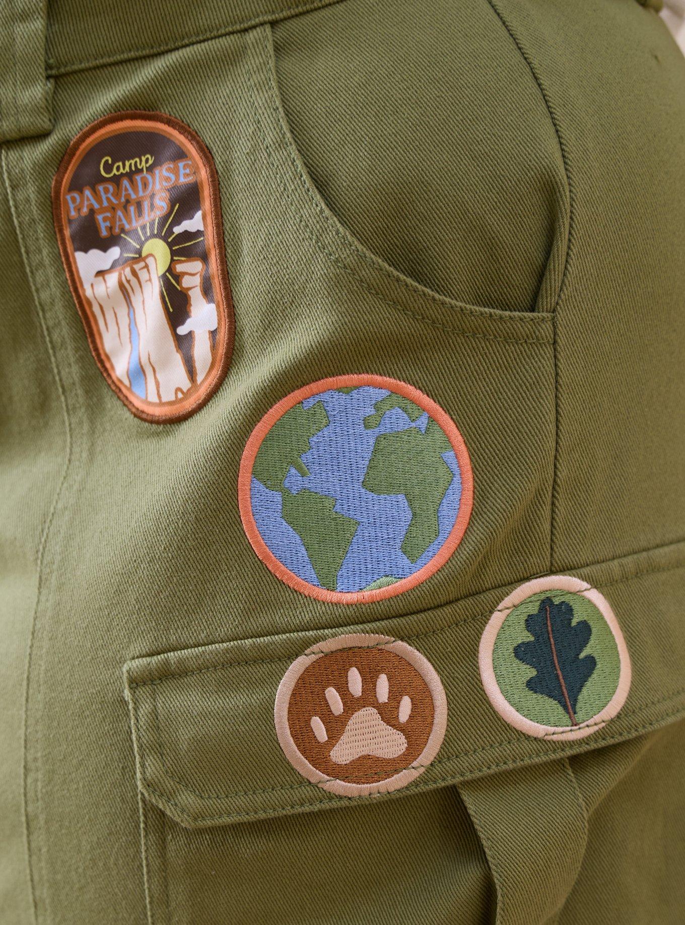 Disney Pixar Up Wilderness Explorer Patches Plus Size Cargo Skirt - BoxLunch Exclusive, ARMY GREEN, alternate - view 5