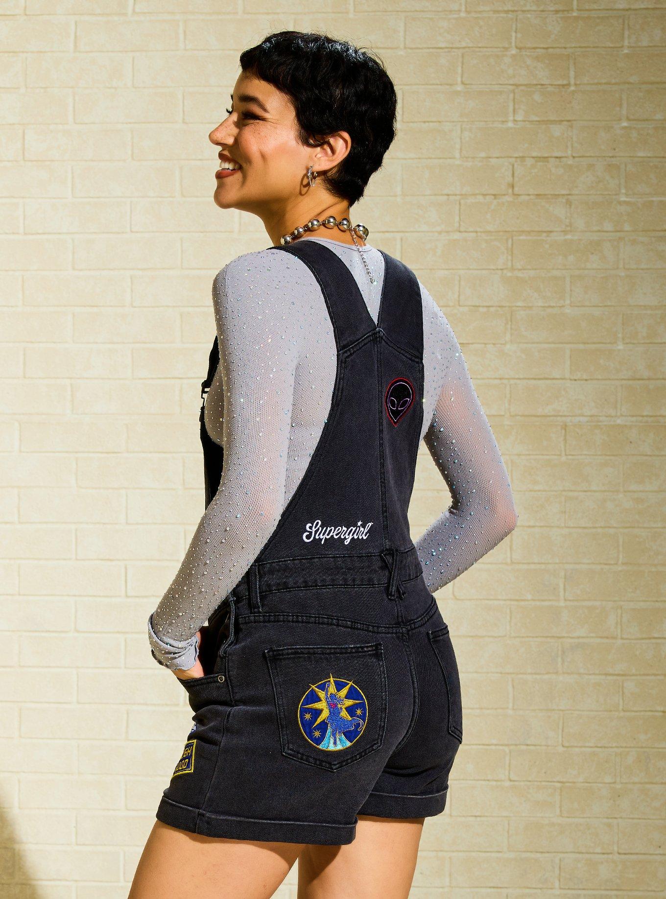 DC Comics Supergirl Patches Short Overalls, , hi-res
