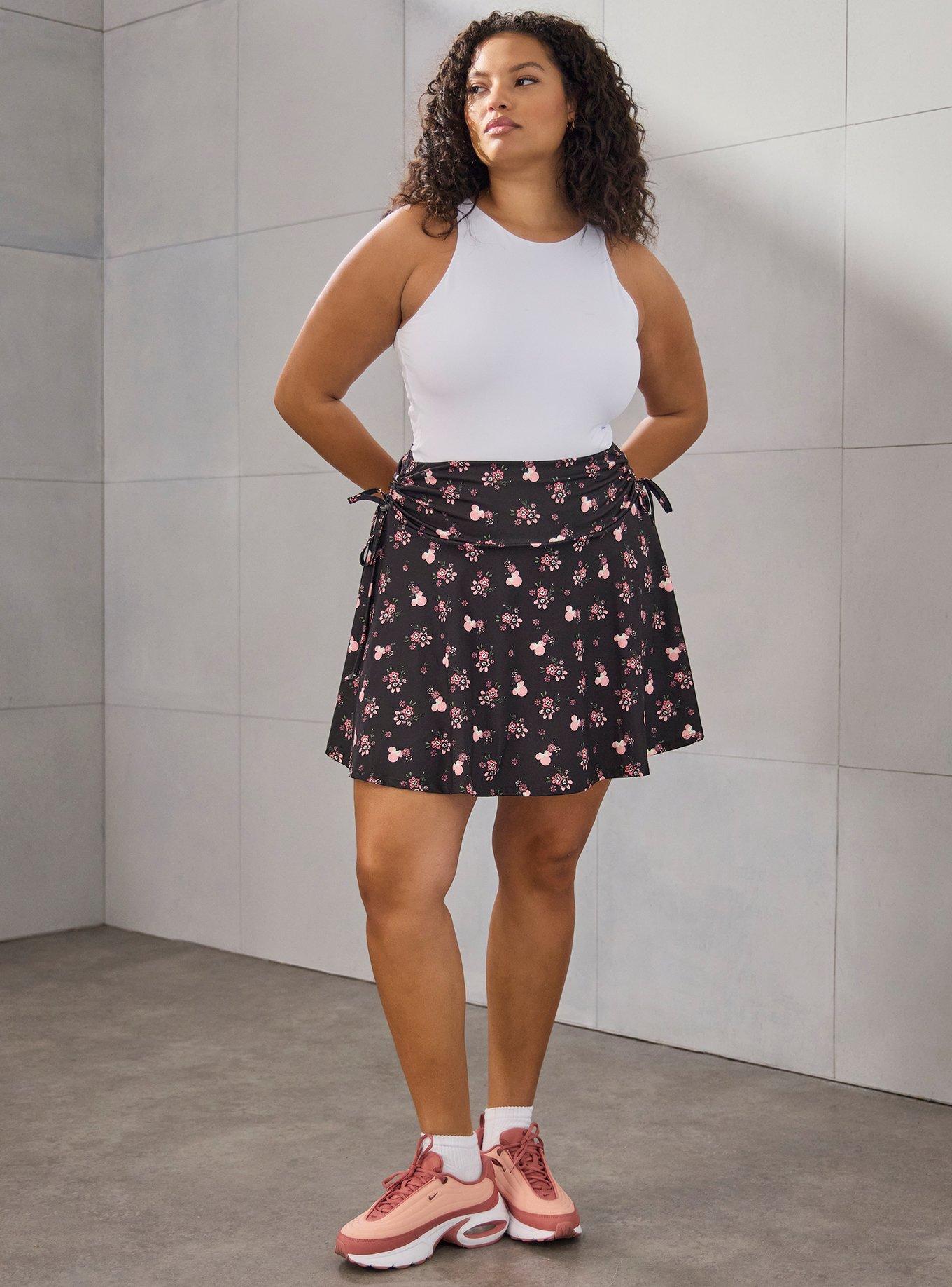 Disney Minnie Mouse Floral Plus Size Active Skirt, , hi-res