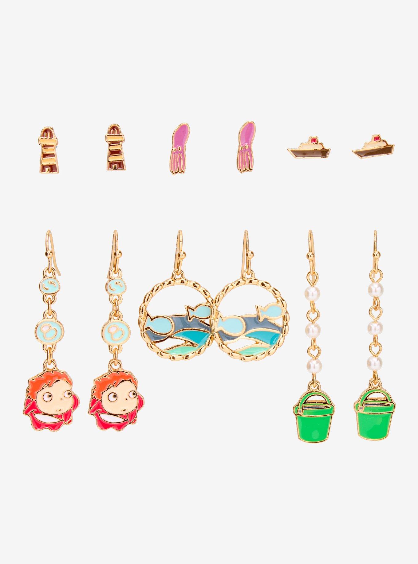Studio Ghibli&reg; Ponyo Icons Earring Set - BoxLunch Exclusive, , hi-res