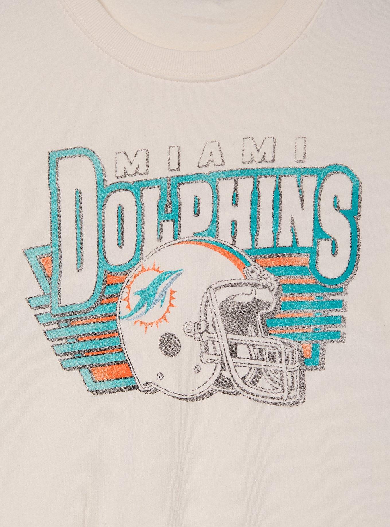 NFL Miami Dolphins Women's Cropped Crewneck - BoxLunch Exclusive, , hi-res