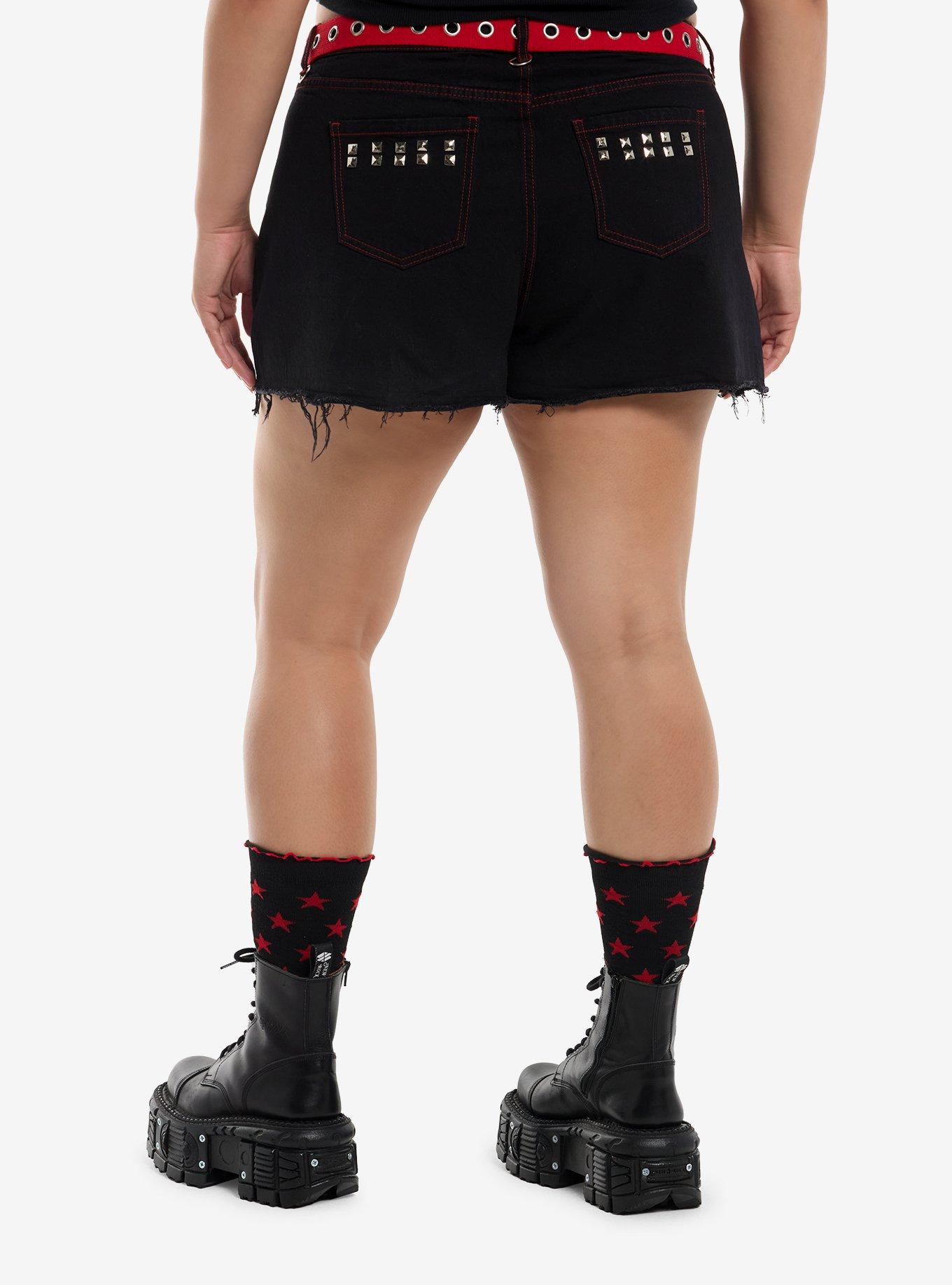 Sonic The Hedgehog Shadow Black Belted Shorts Plus Size, , hi-res