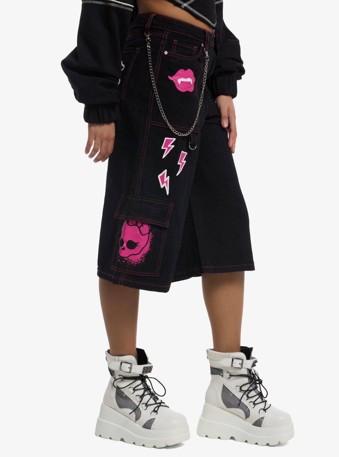 Monster High Cargo Jorts, PINK, alternate