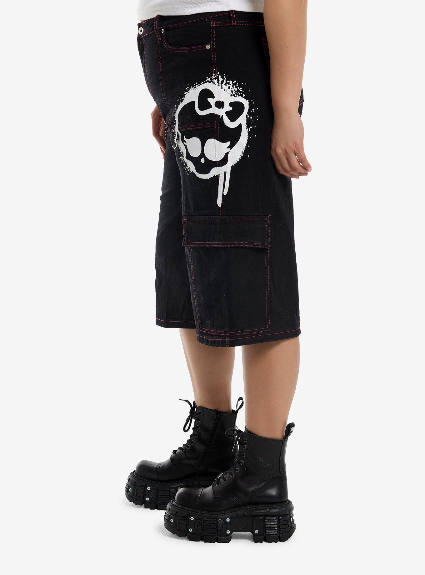 Monster High Cargo Jorts Plus Size, PINK, alternate