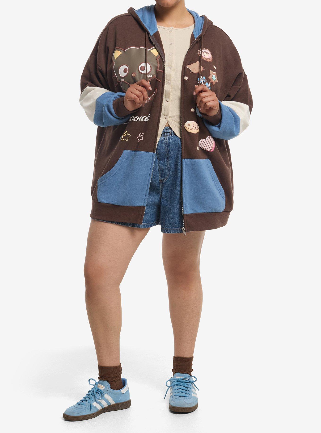 Chococat Sweets Girls Oversized Hoodie Plus Size, MULTI, alternate - view 3