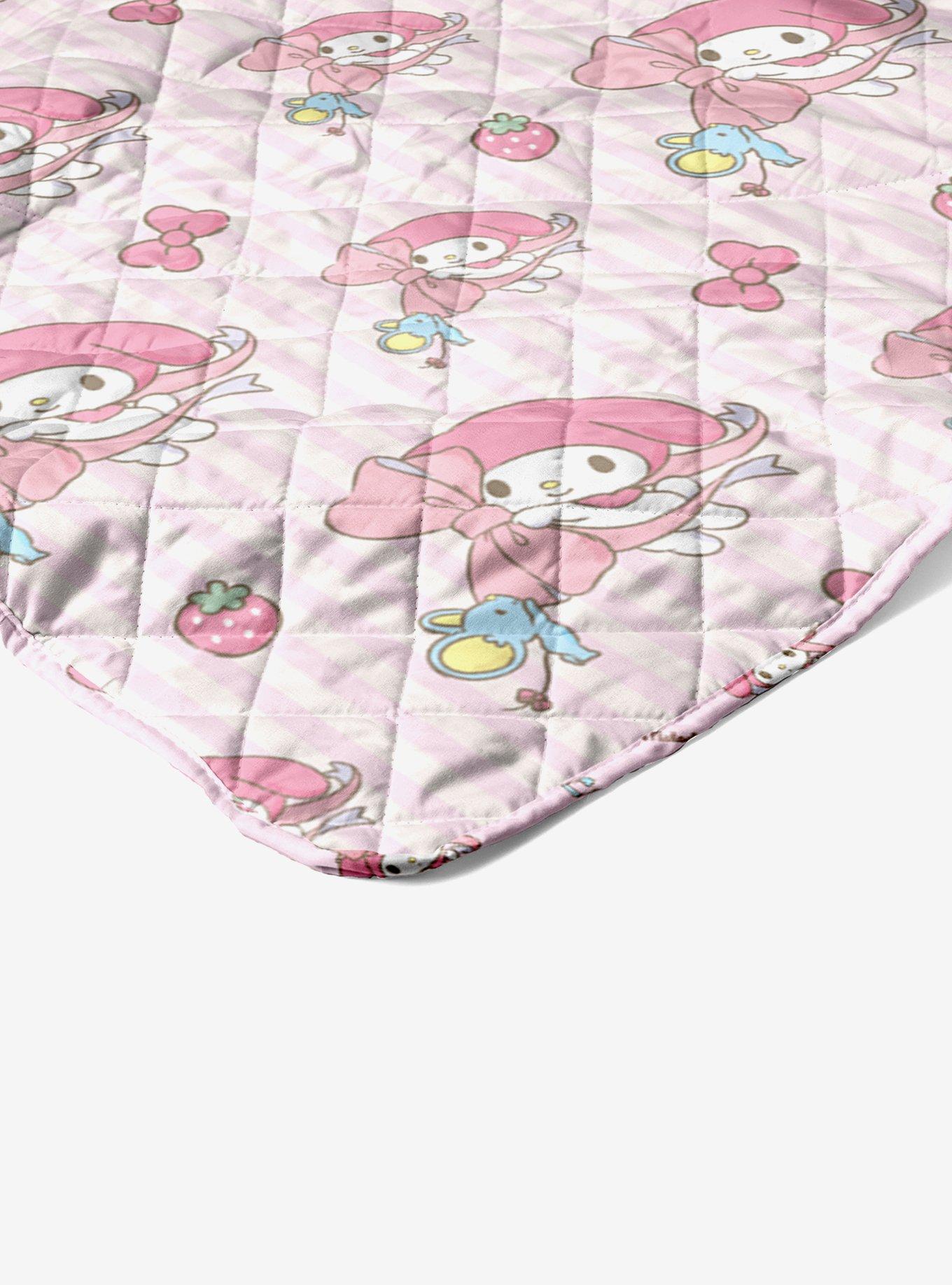 My Melody Stripes Quilted Throw Blanket, , hi-res