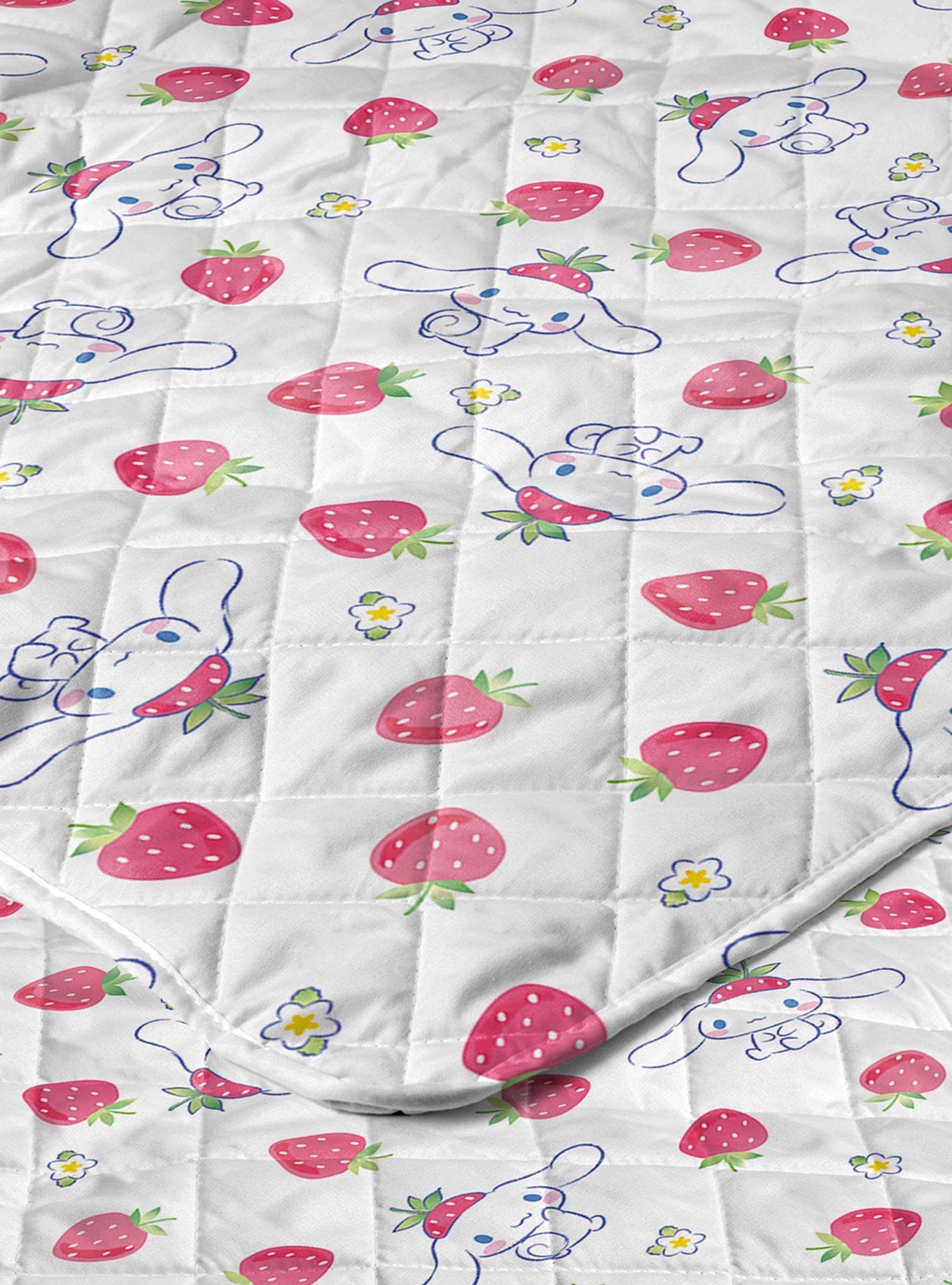 Cinnamoroll Strawberry Polka Dot Quilted Throw Blanket, , alternate