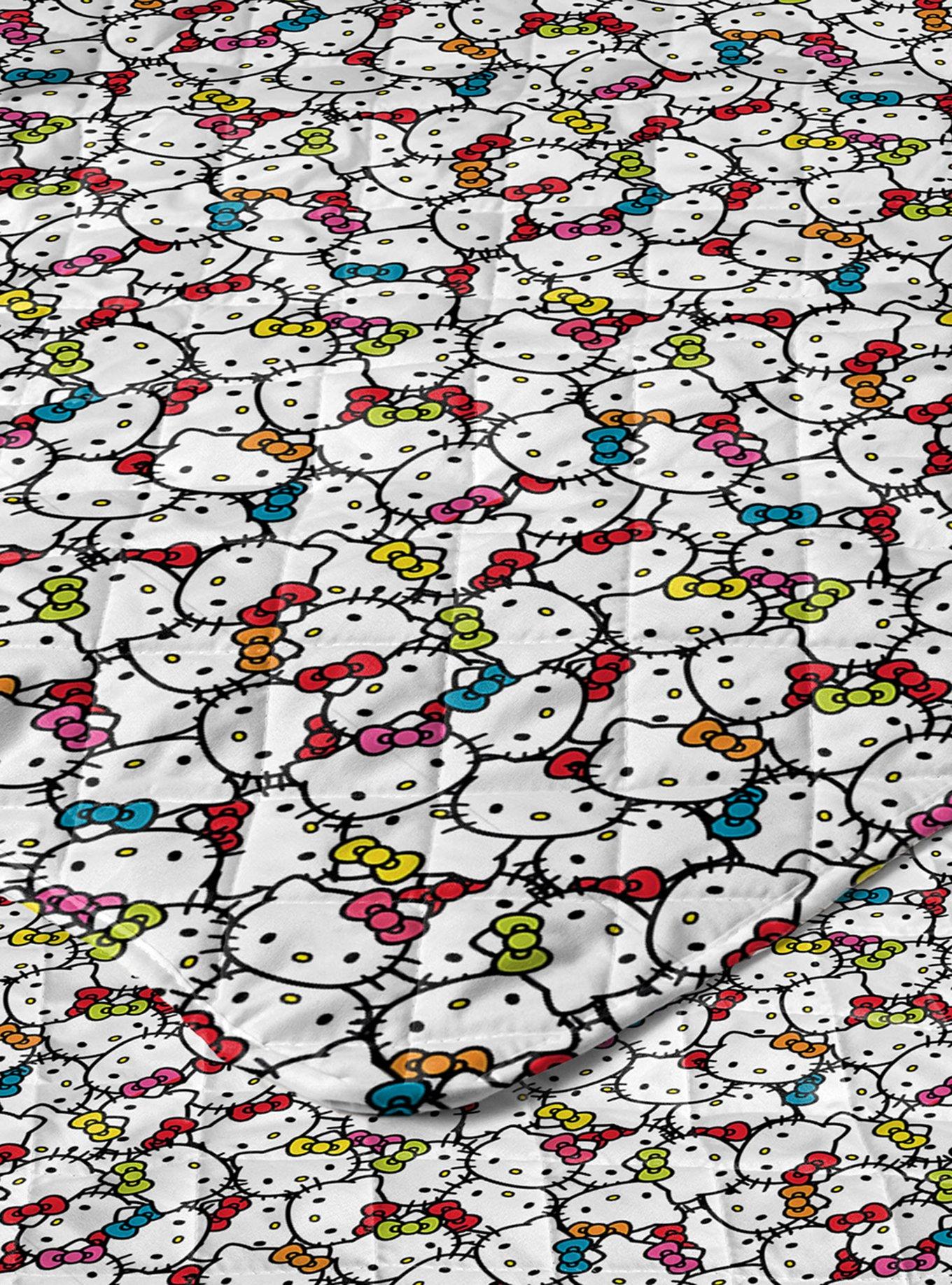 Hello Kitty Rainbow Bows Quilted Throw Blanket, , alternate