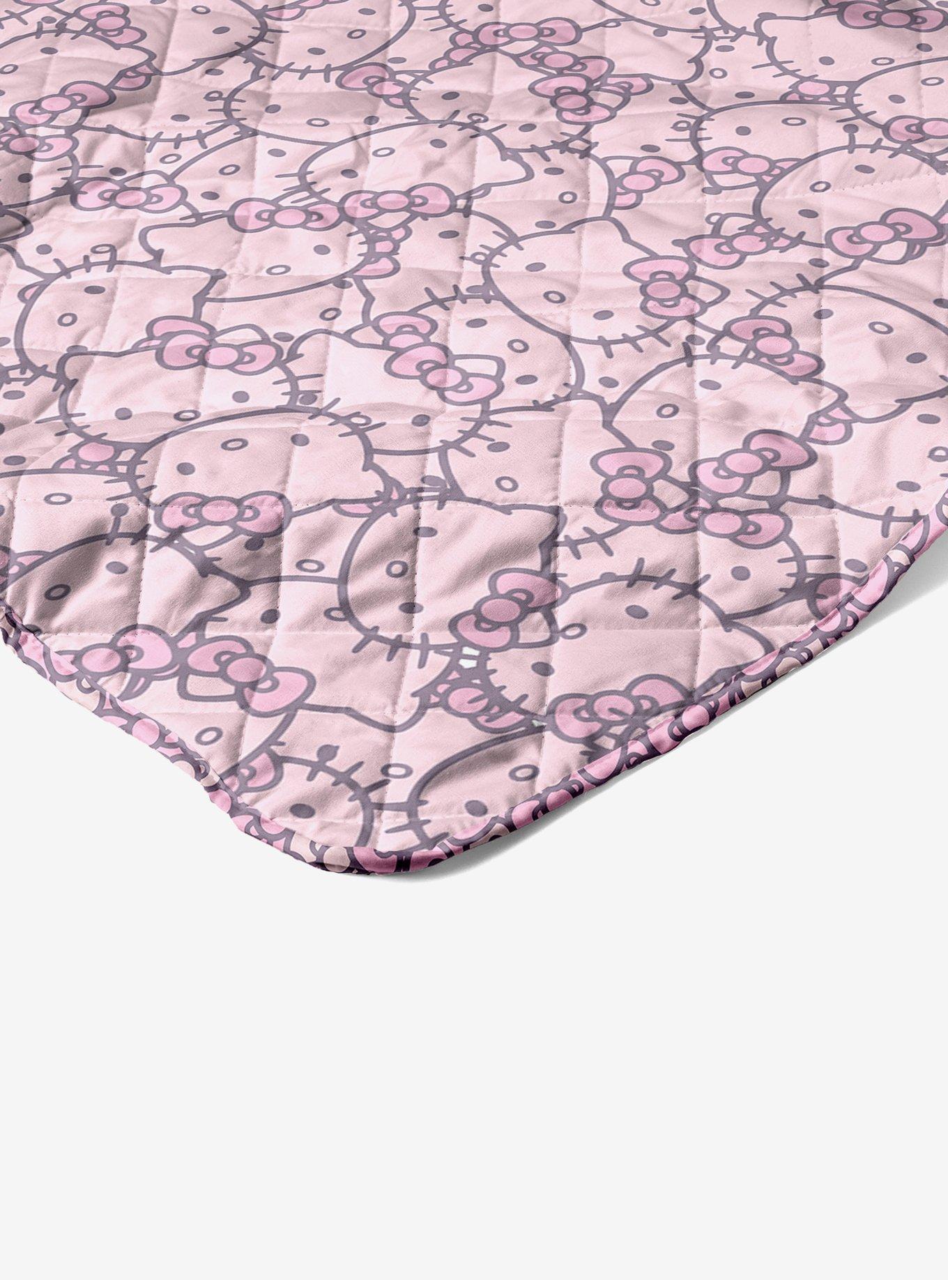 Hello Kitty Pink Quilted Throw Blanket, , hi-res