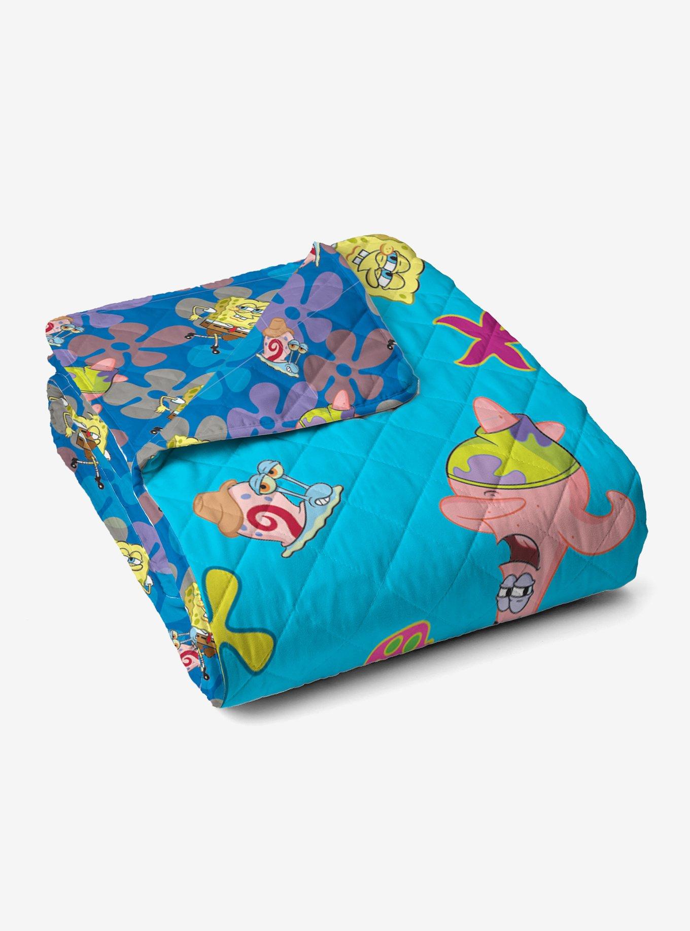 SpongeBob Tropical Waltz Quilted Throw Blanket, , alternate