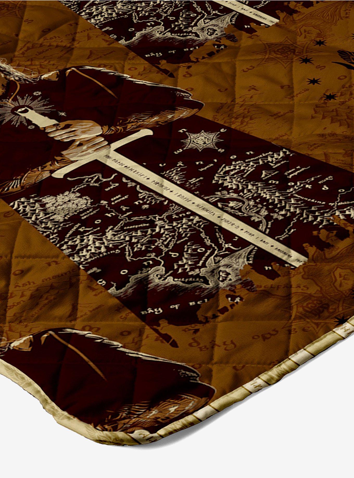 The Lord of the Rings Middle Earth Quest Quilted Throw Blanket, , hi-res