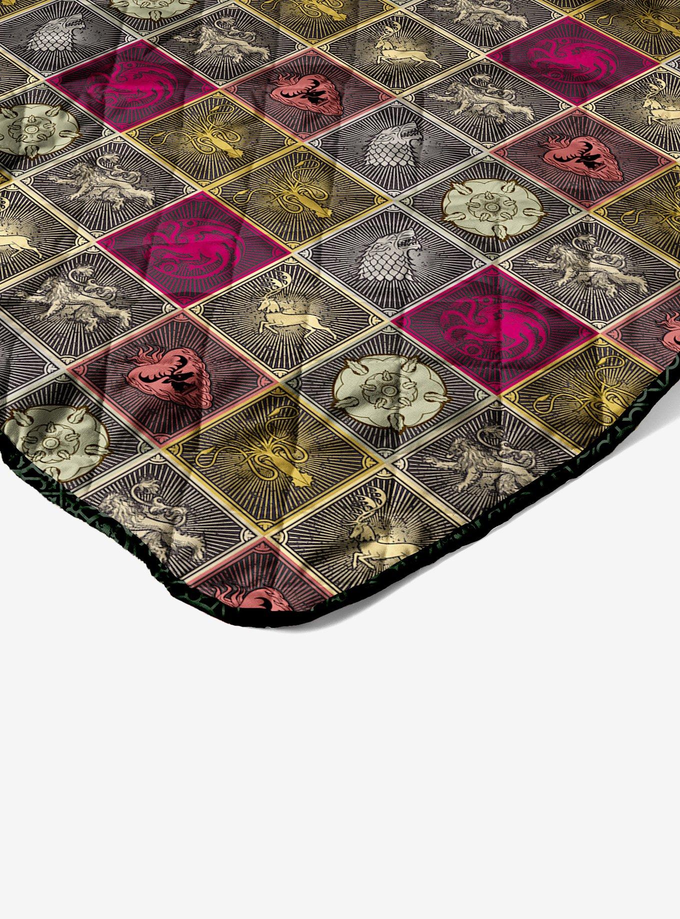 Game of Thrones Symbolic Sigils Quilted Throw Blanket