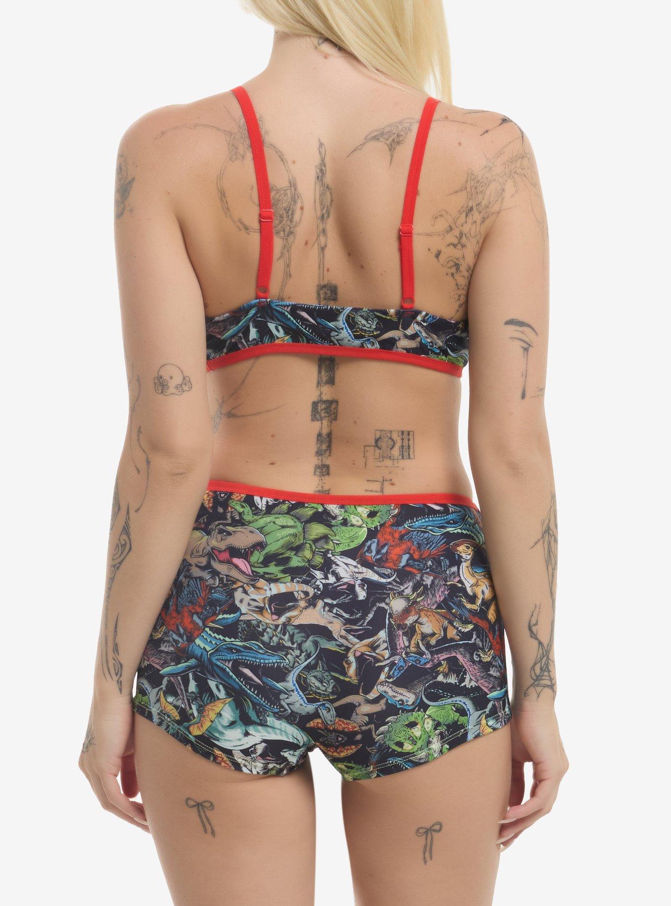 Jurassic World Dinosaurs Bra & Boyshort Panty Set, MULTI, alternate