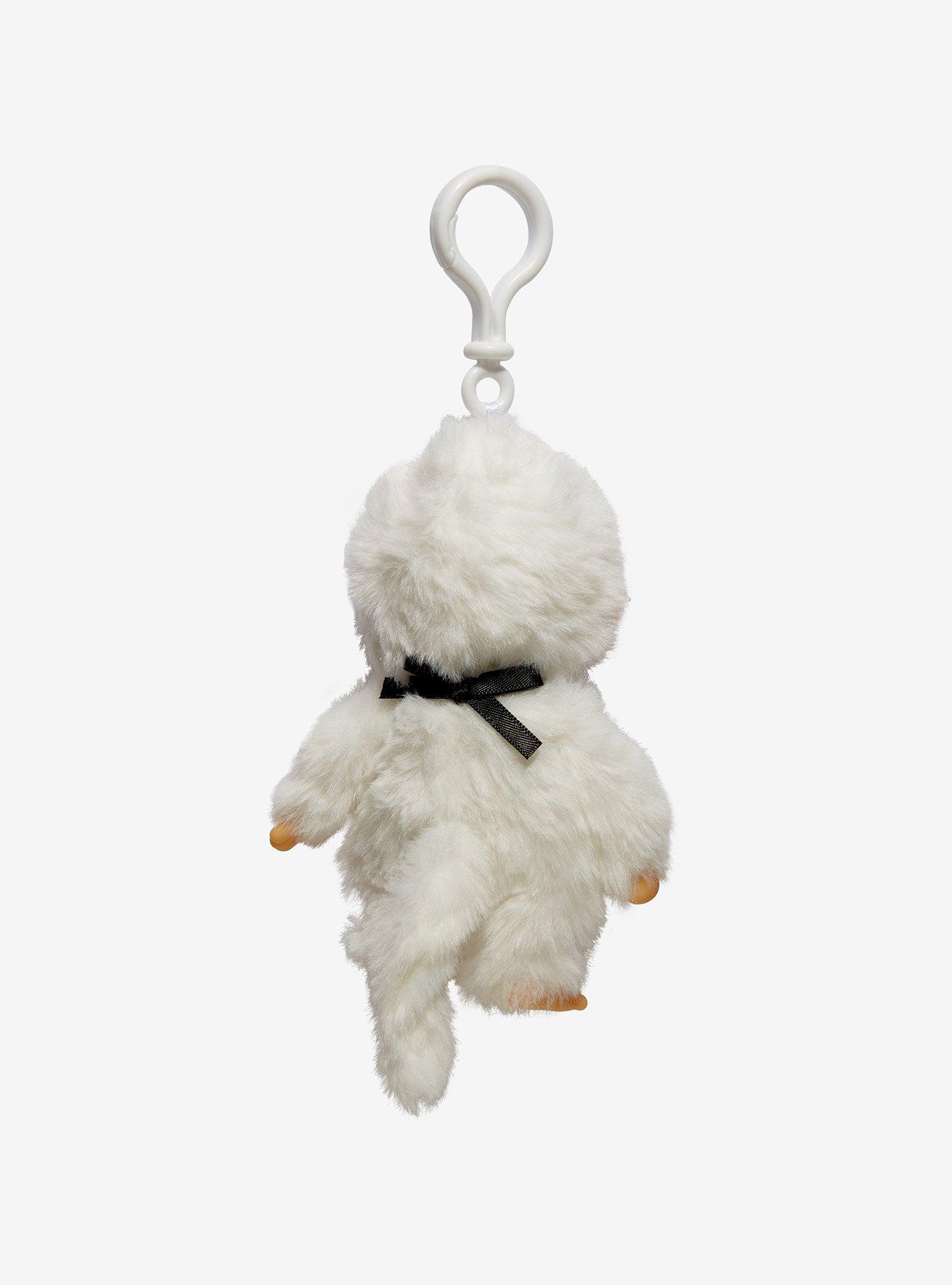 Monchhichi White Plush Clip, , alternate