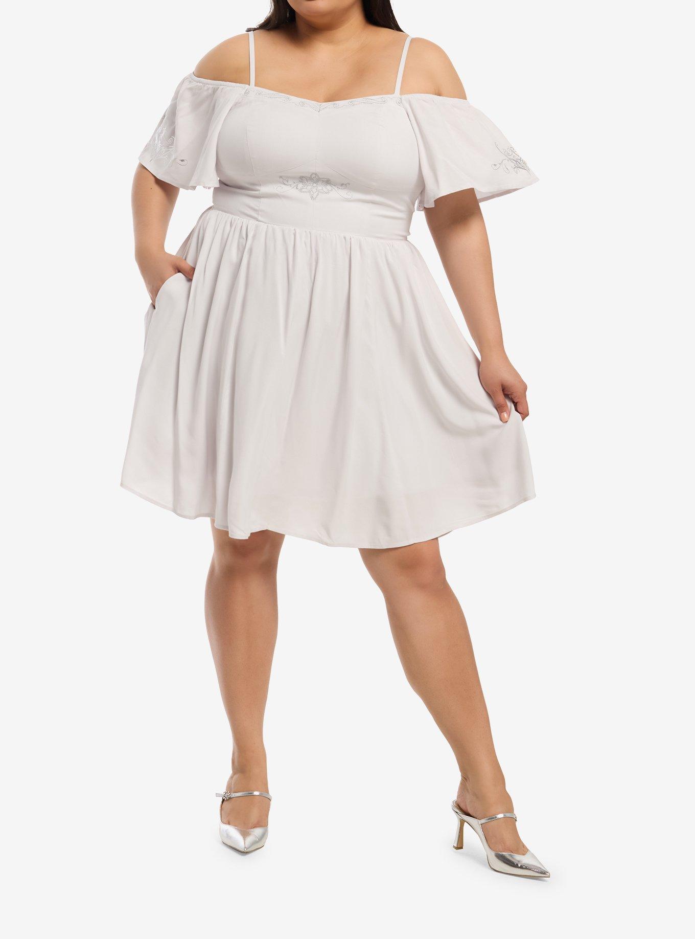 The Lord of The Rings Elven Print Flutter Sleeve Plus Size Tank Dress Her Universe Exclusive, , hi-res