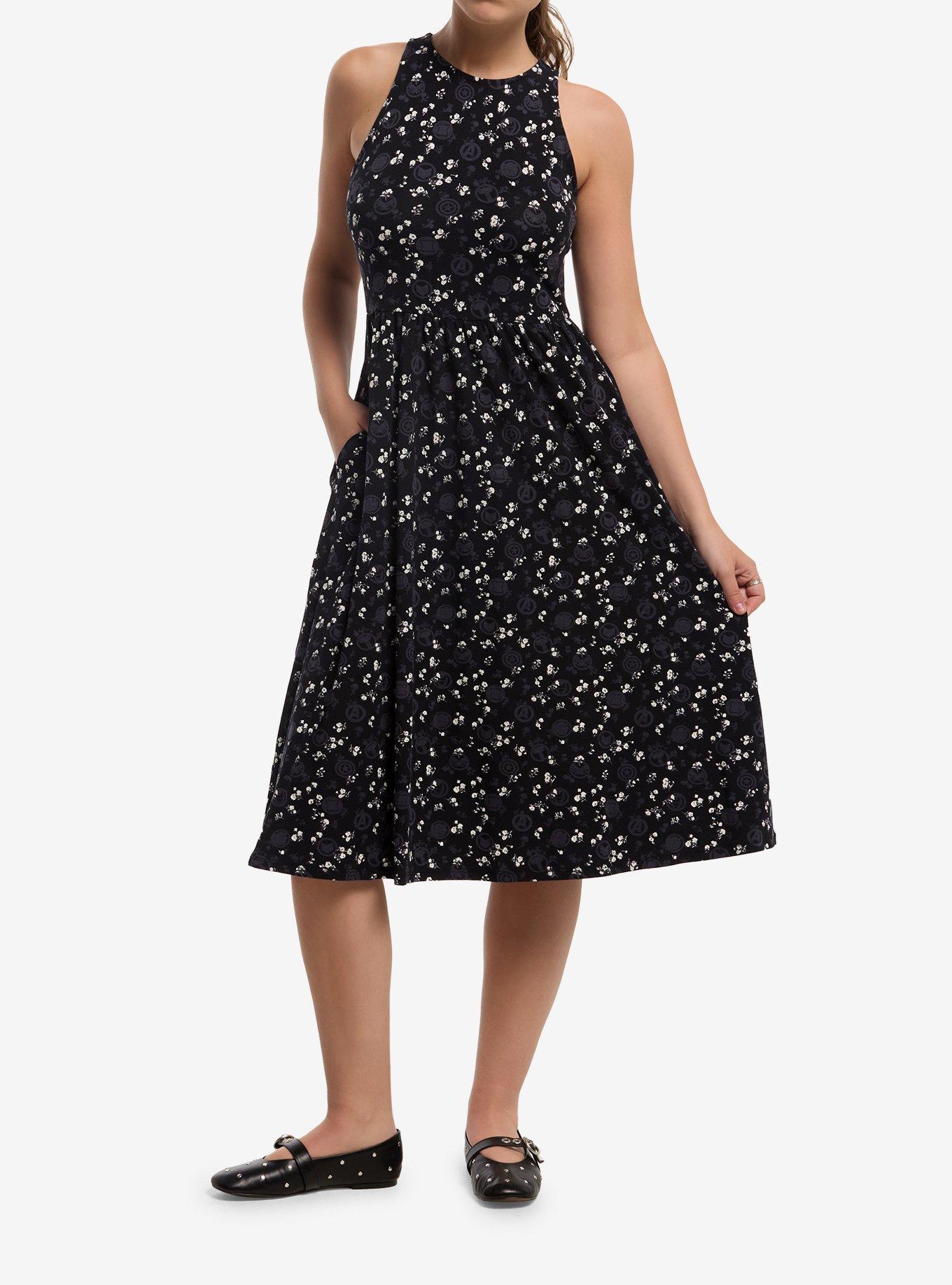 Marvel Avengers Icons Floral Tank Dress Her Universe Exclusive, , hi-res