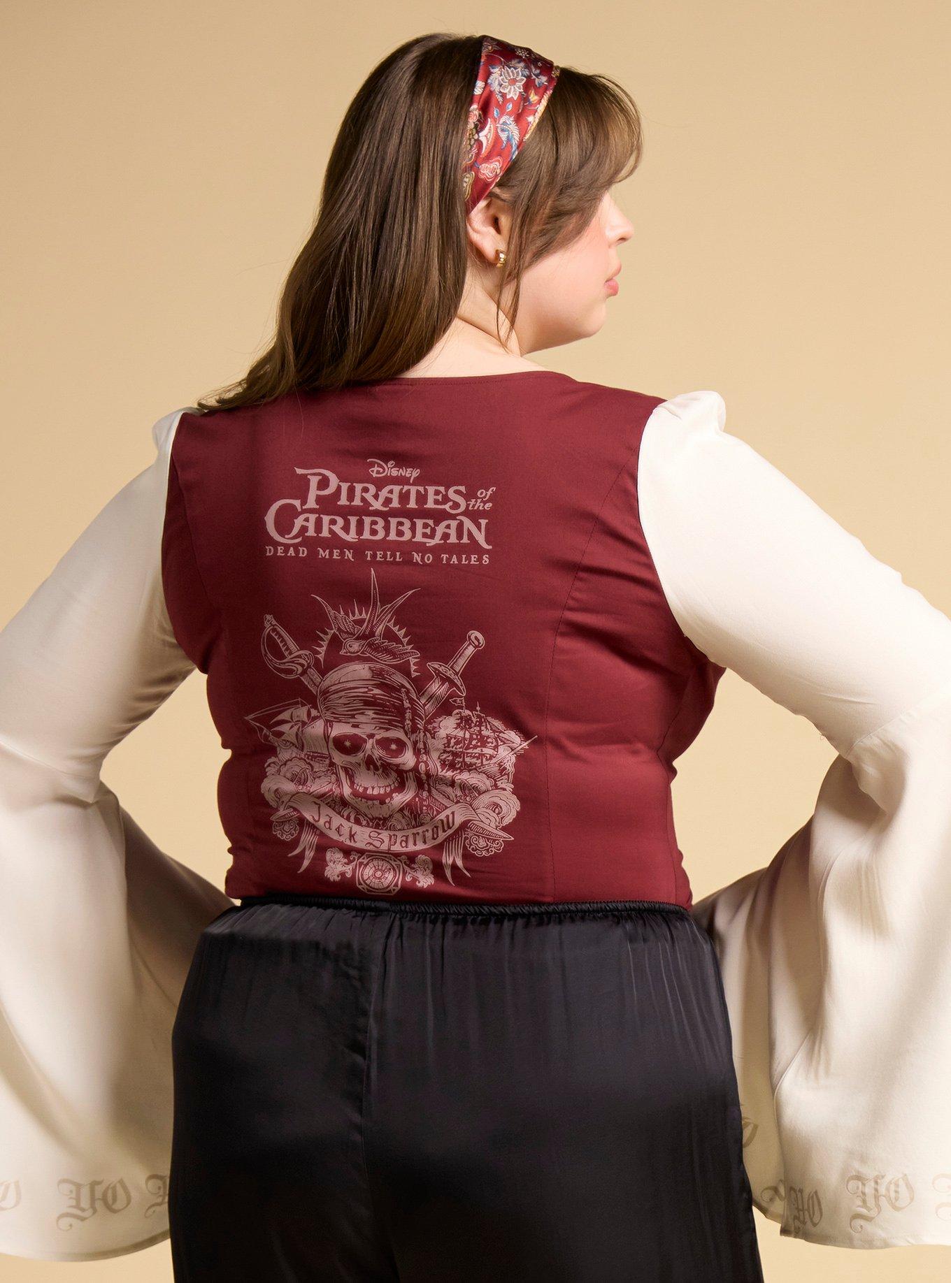 Her Universe Disney The Pirates of The Caribbean Long Sleeve Plus Size Corset Top Her Universe Exclusive, , hi-res