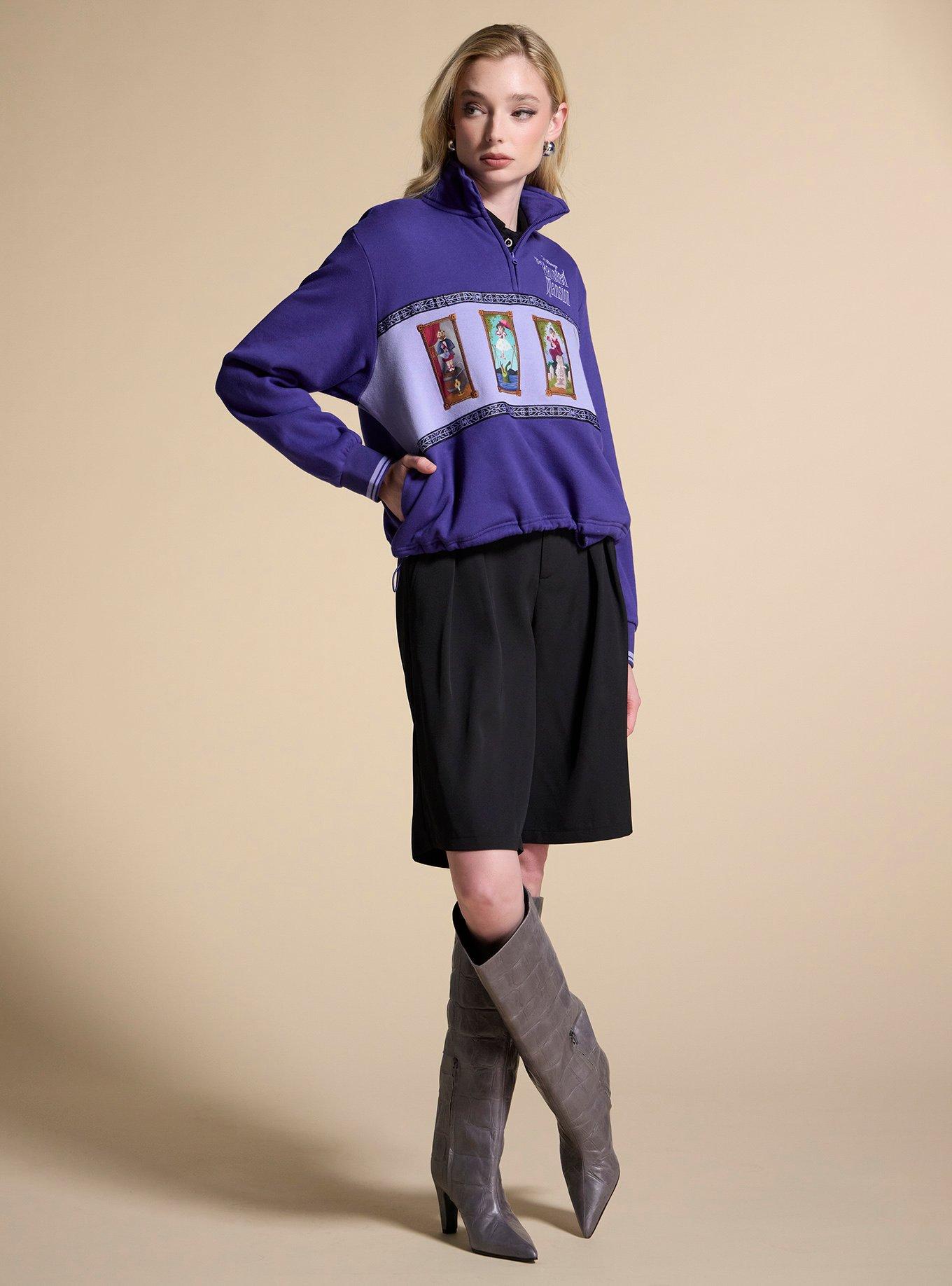 Her Universe Disney The Haunted Mansion Stretching Room Portraits Quarter-Zip Crewneck Her Universe Exclusive, , hi-res