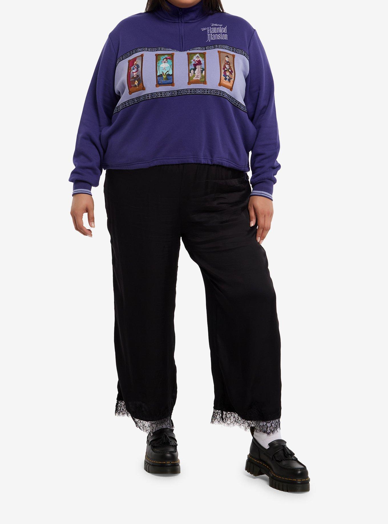 Her Universe Disney The Haunted Mansion Stretching Room Portraits Plus Size Quarter-Zip Crewneck Her Universe Exclusive, , hi-res