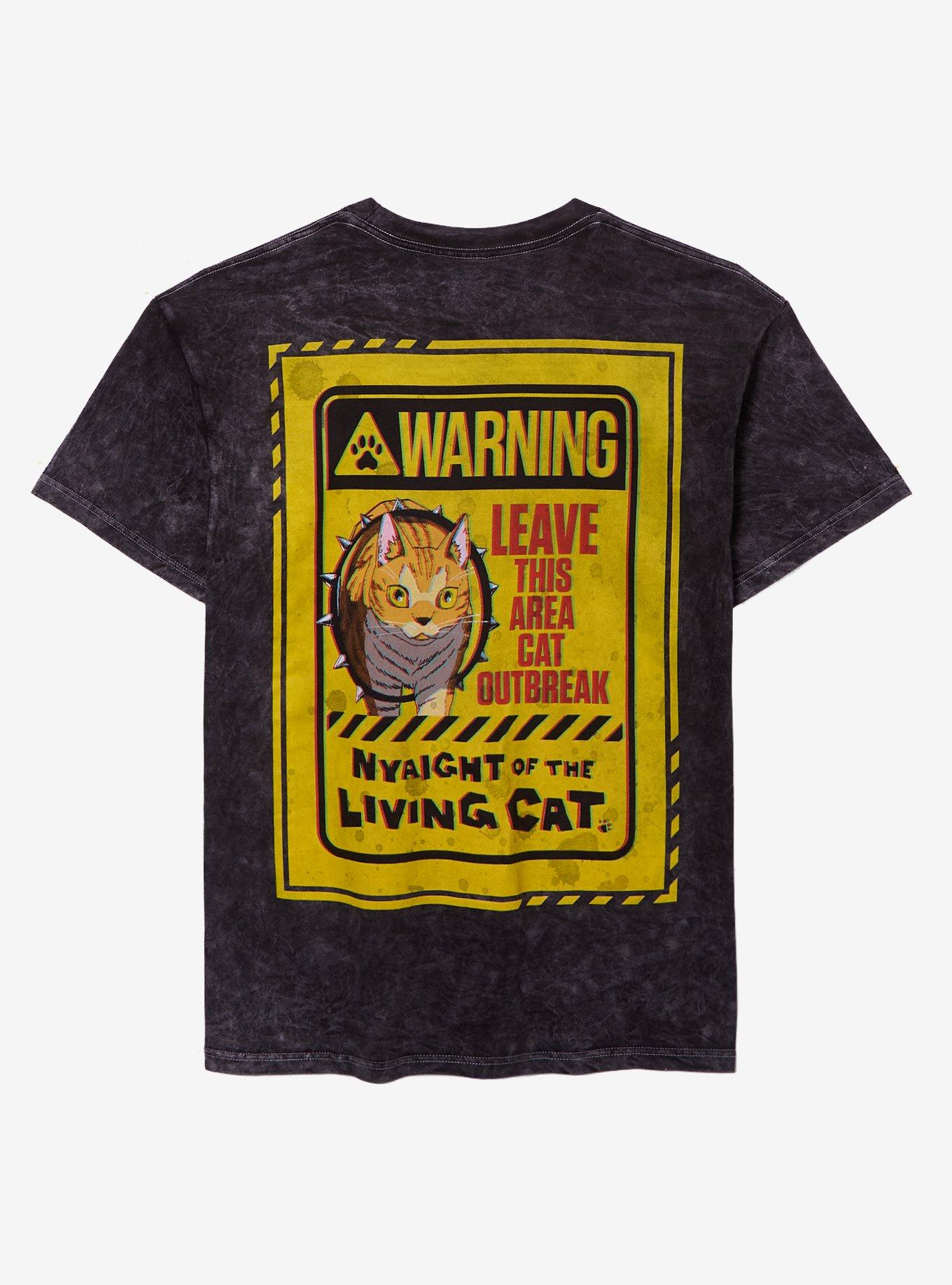 Nyaight Of The Living Cat Warning T-Shirt, , hi-res