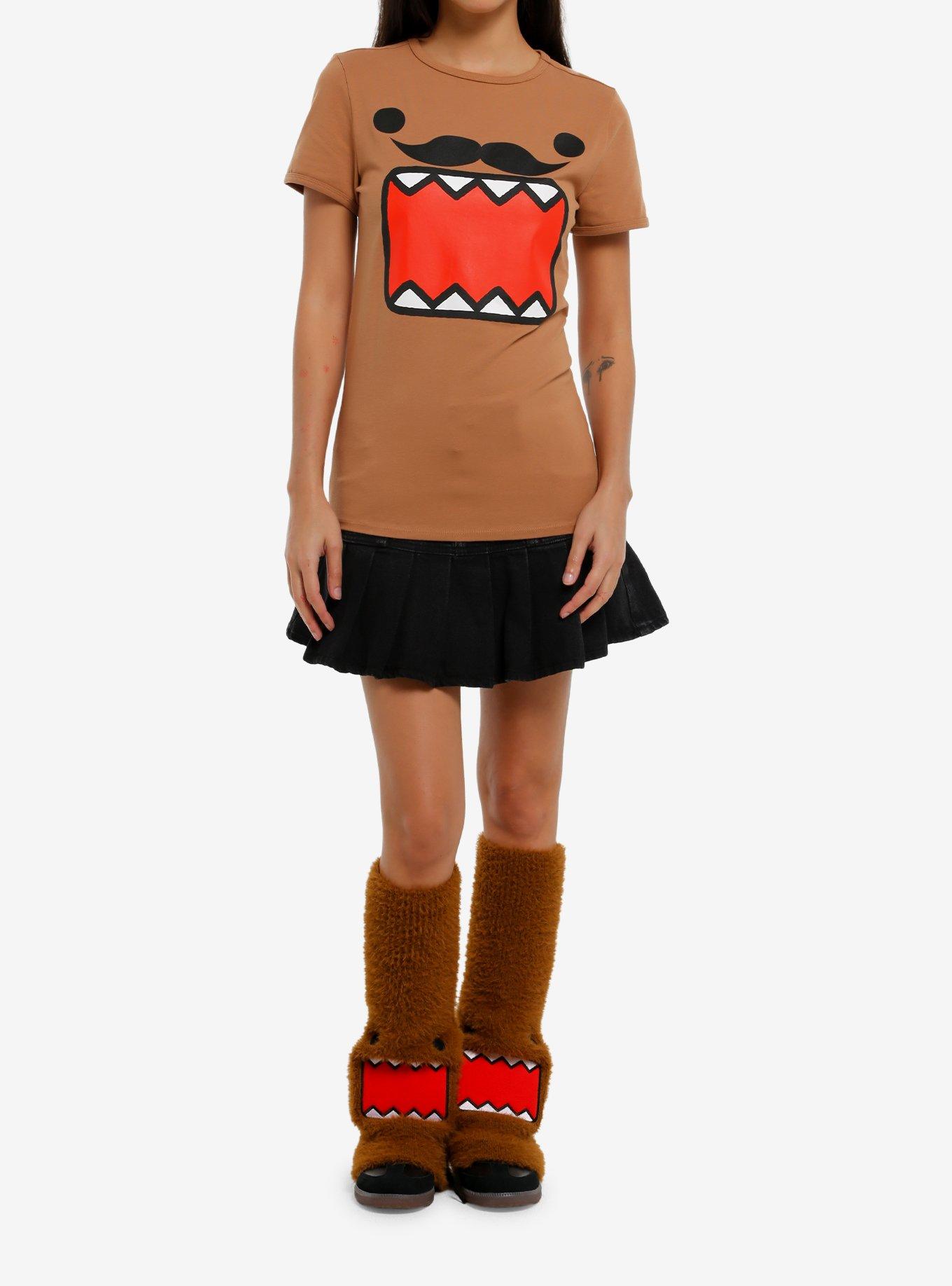 Domo Mustache Face Girls T-Shirt, , hi-res