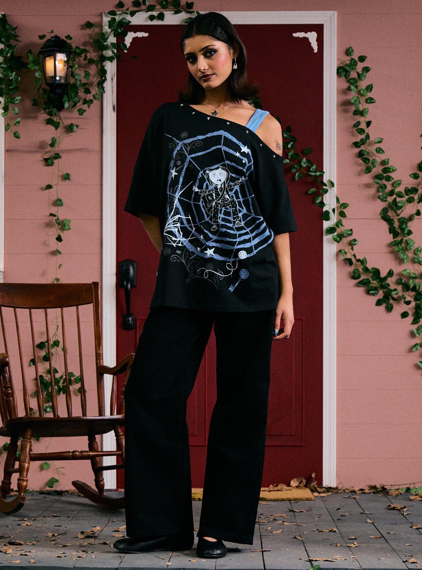 Coraline Spiderweb Off-Shoulder T-Shirt, , hi-res