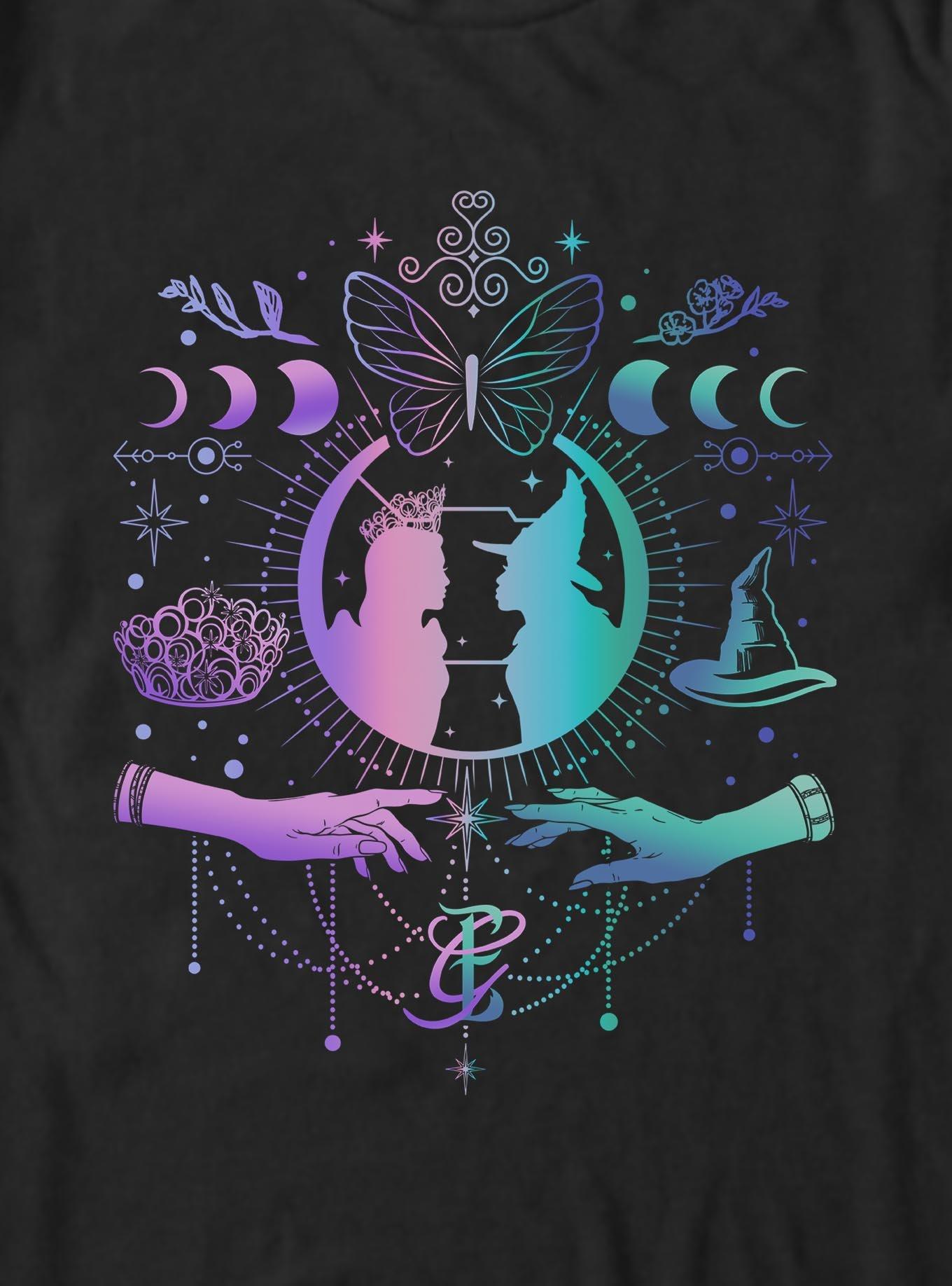 Wicked: For Good Glinda & Elphaba Moon & Stars T-Shirt Hot Topic Exclusive, , hi-res