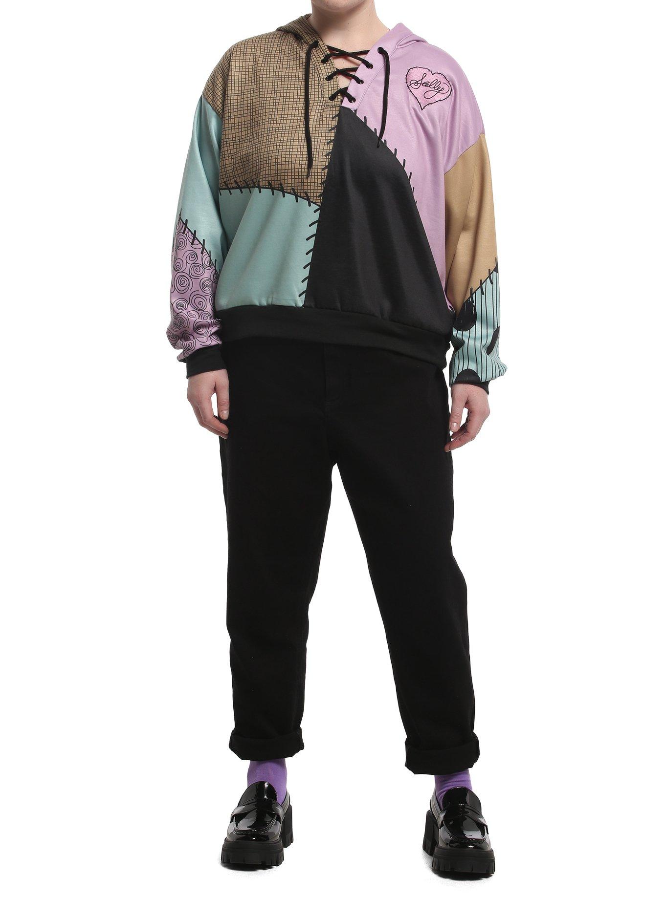 Her Universe Disney The Nightmare Before Christmas Sally Patches Plus Size Cropped Hoodie Her Universe Exclusive, , hi-res