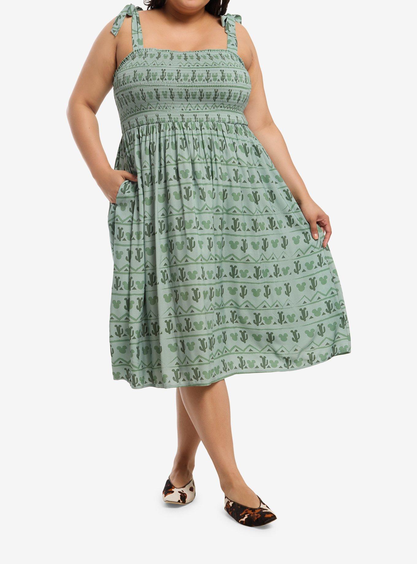 Disney Mickey Mouse Cactus Allover Print Plus Size Tank Dress Her Universe Exclusive, , hi-res