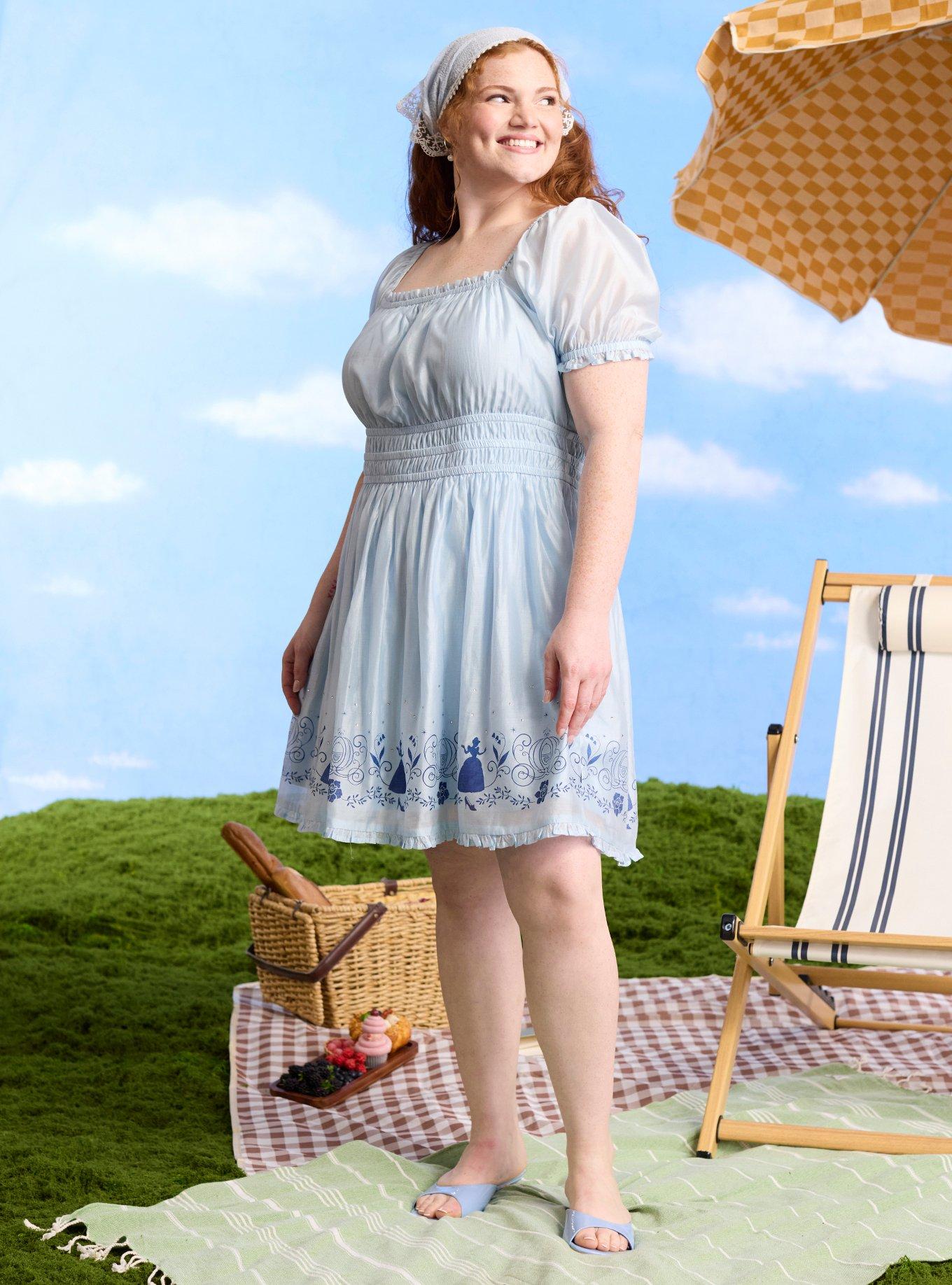 Disney Cinderella Icons Plus Size Puff Sleeve Dress Her Universe Exclusive, , hi-res