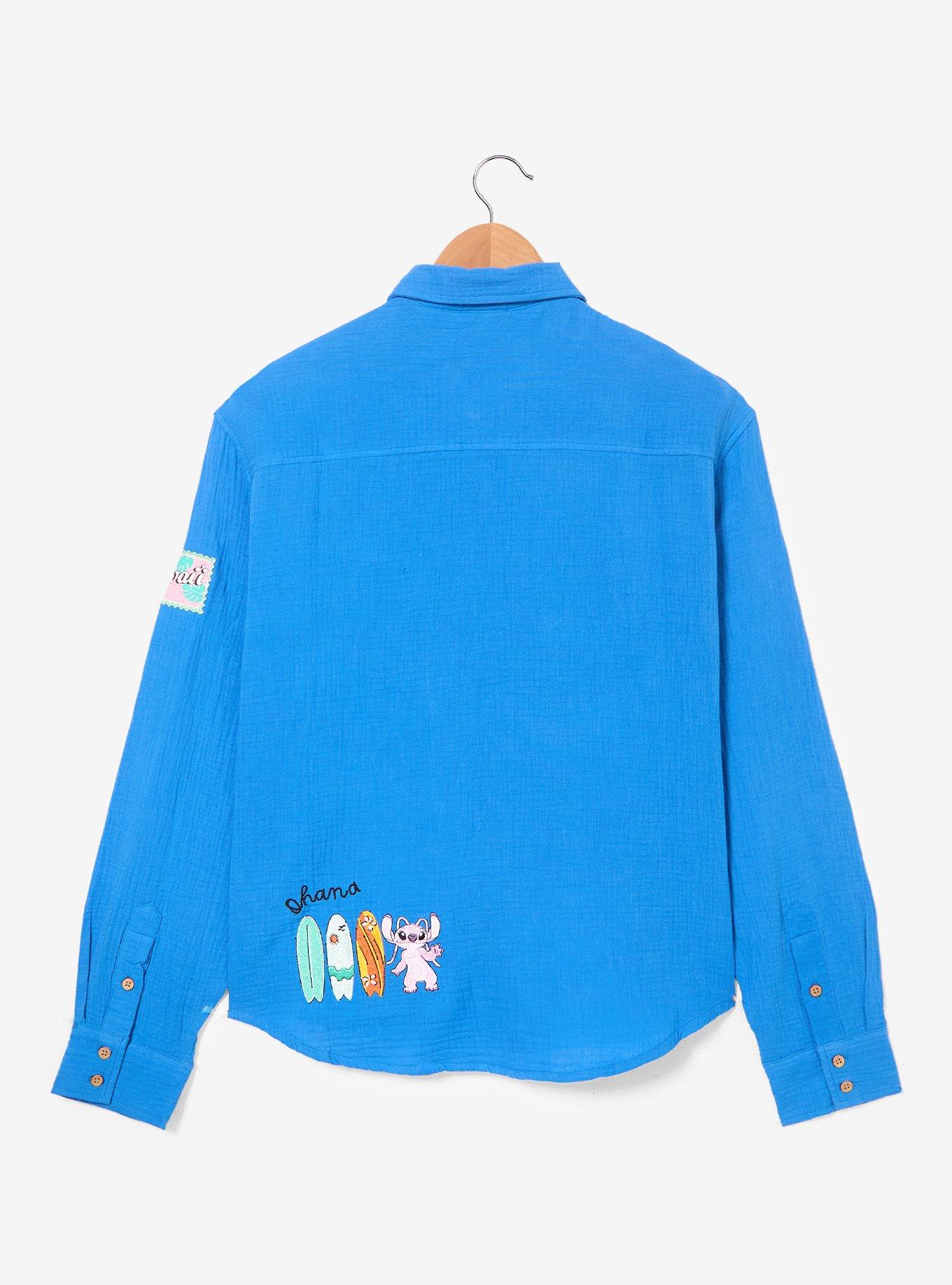 Disney Lilo & Stitch Travel Women's Long Sleeve Button-Up &mdash; BoxLunch Exclusive, , hi-res