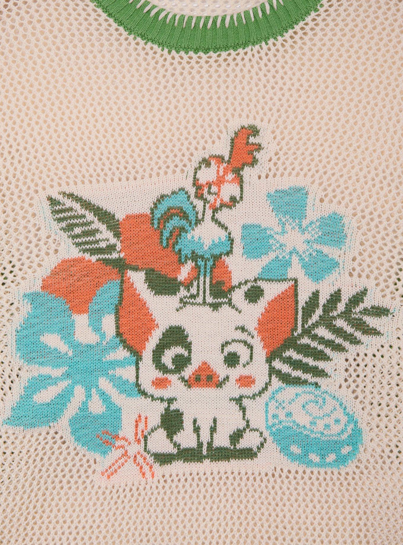 Disney Moana Pua & Hei Hei Women's Open Knit Sweater &mdash; BoxLunch Exclusive, , alternate