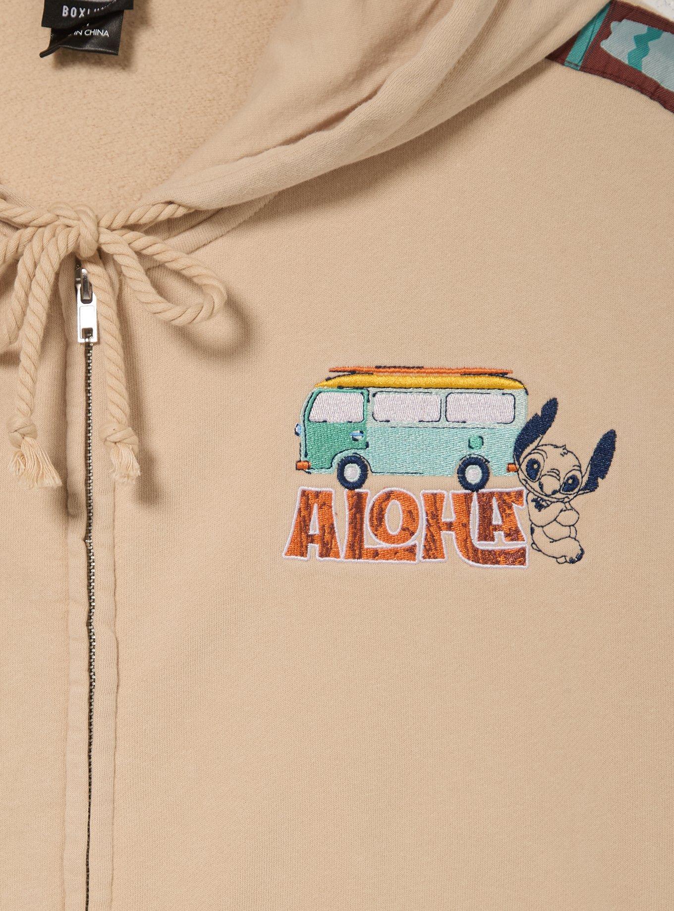 Disney Lilo & Stitch Tonal Travel Icons Zippered Hoodie - BoxLunch Exclusive, , alternate