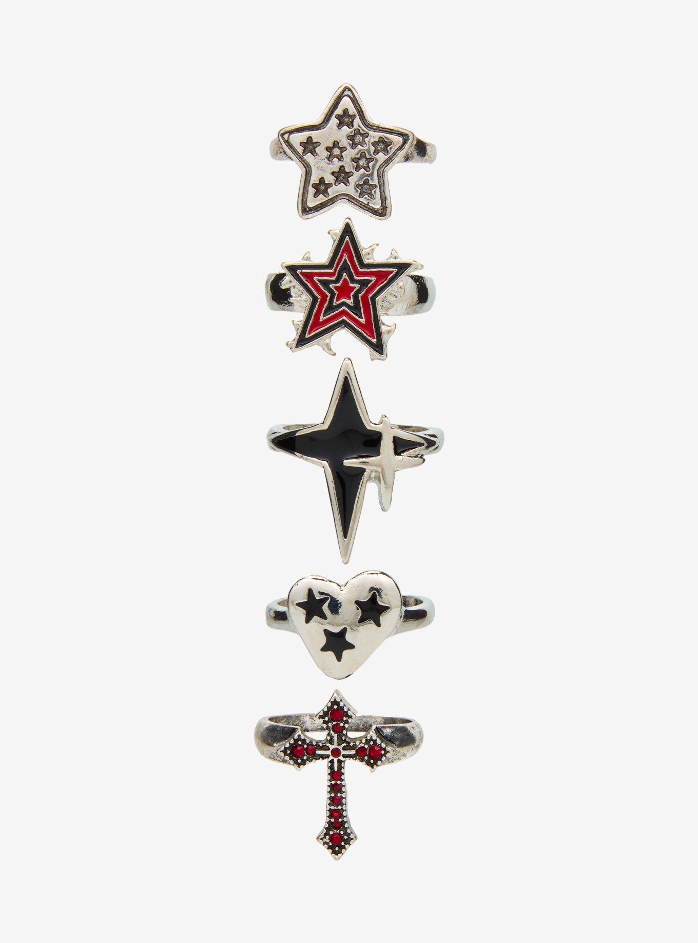 Social Collision Star Cluster Cross Ring Set, , hi-res