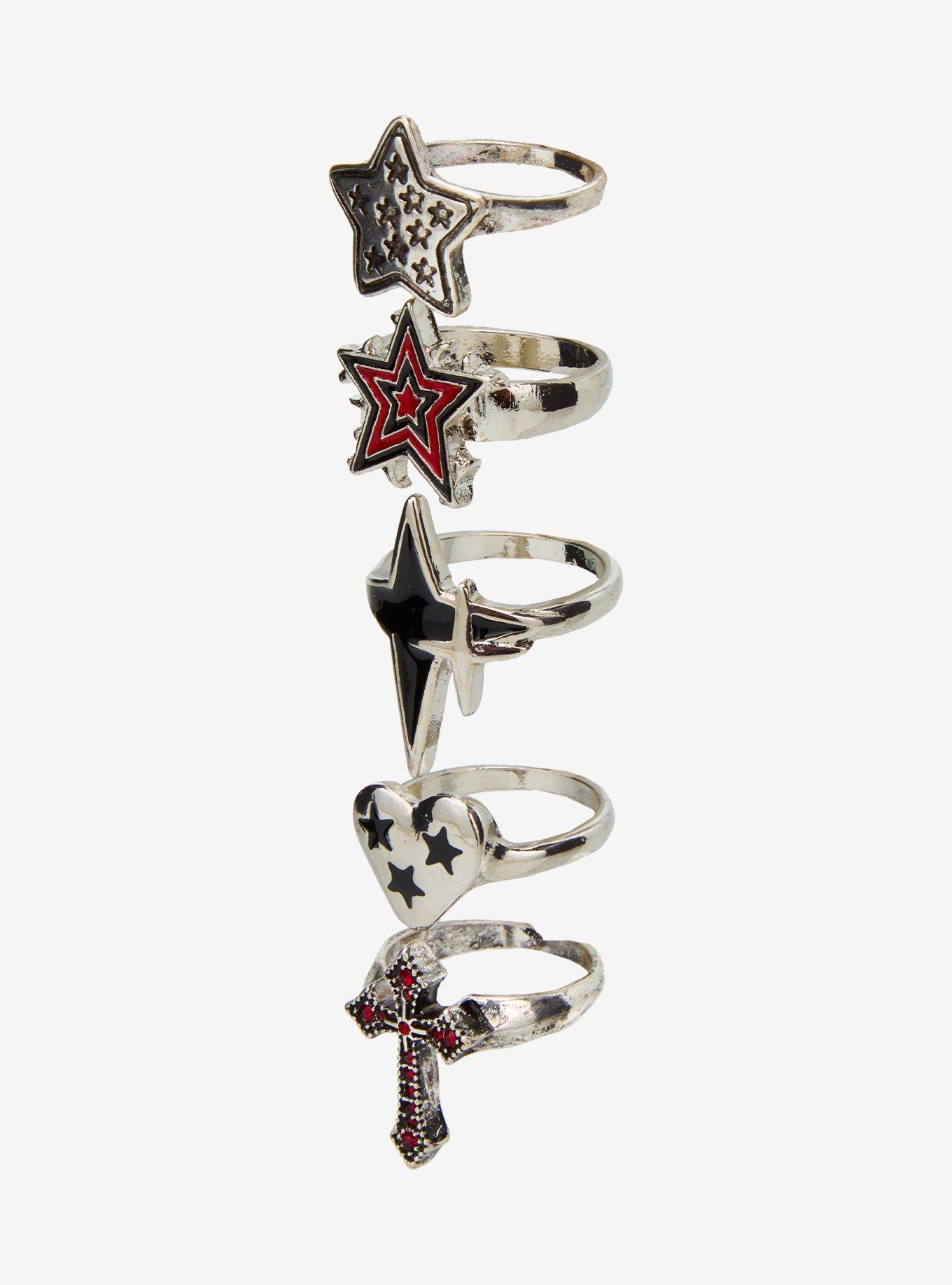 Social Collision Star Cluster Cross Ring Set, , alternate