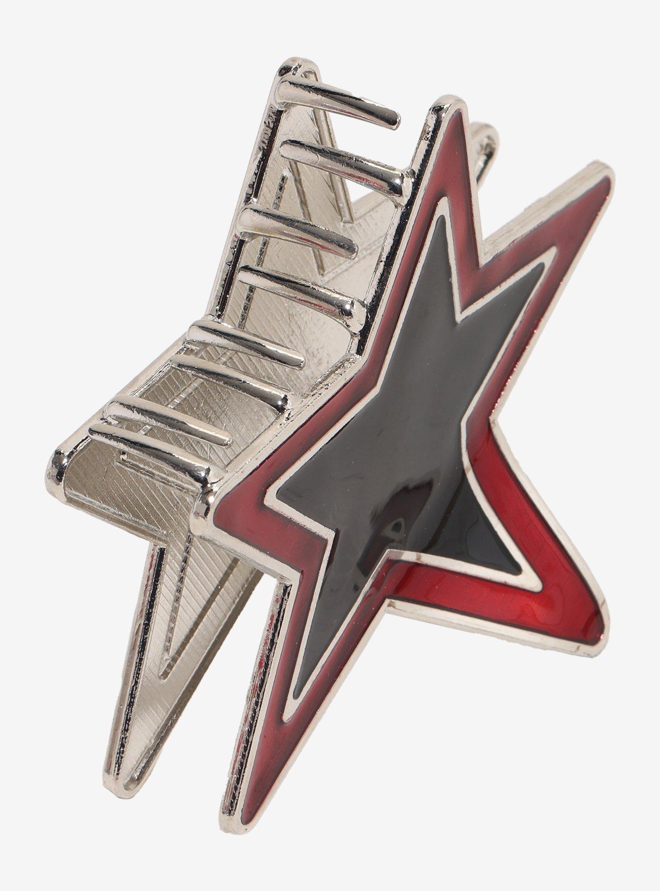 Social Collision Black & Red Star Claw Hair Clip, , alternate