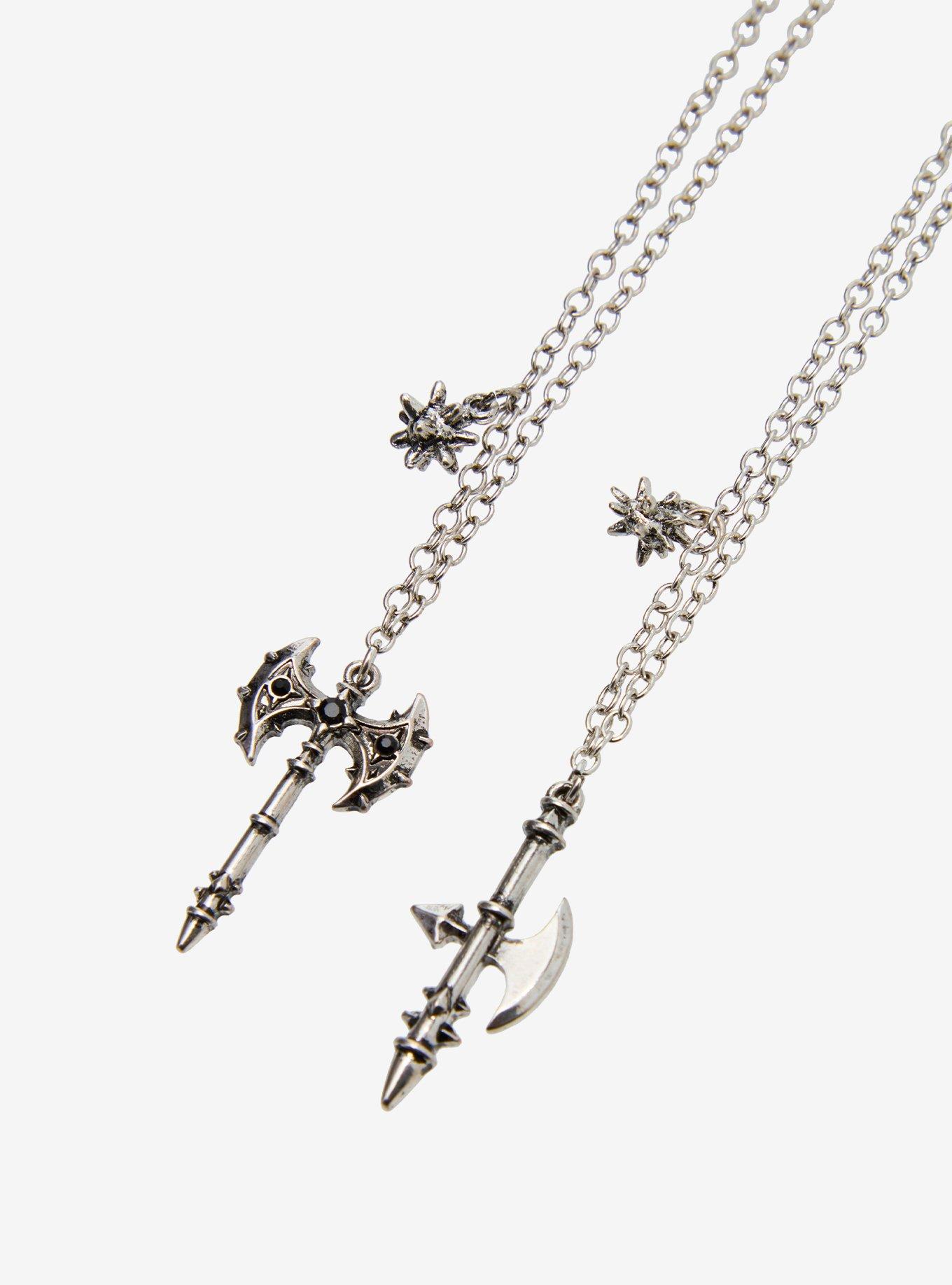 Medieval Weapon Best Friend Necklace Set, , alternate