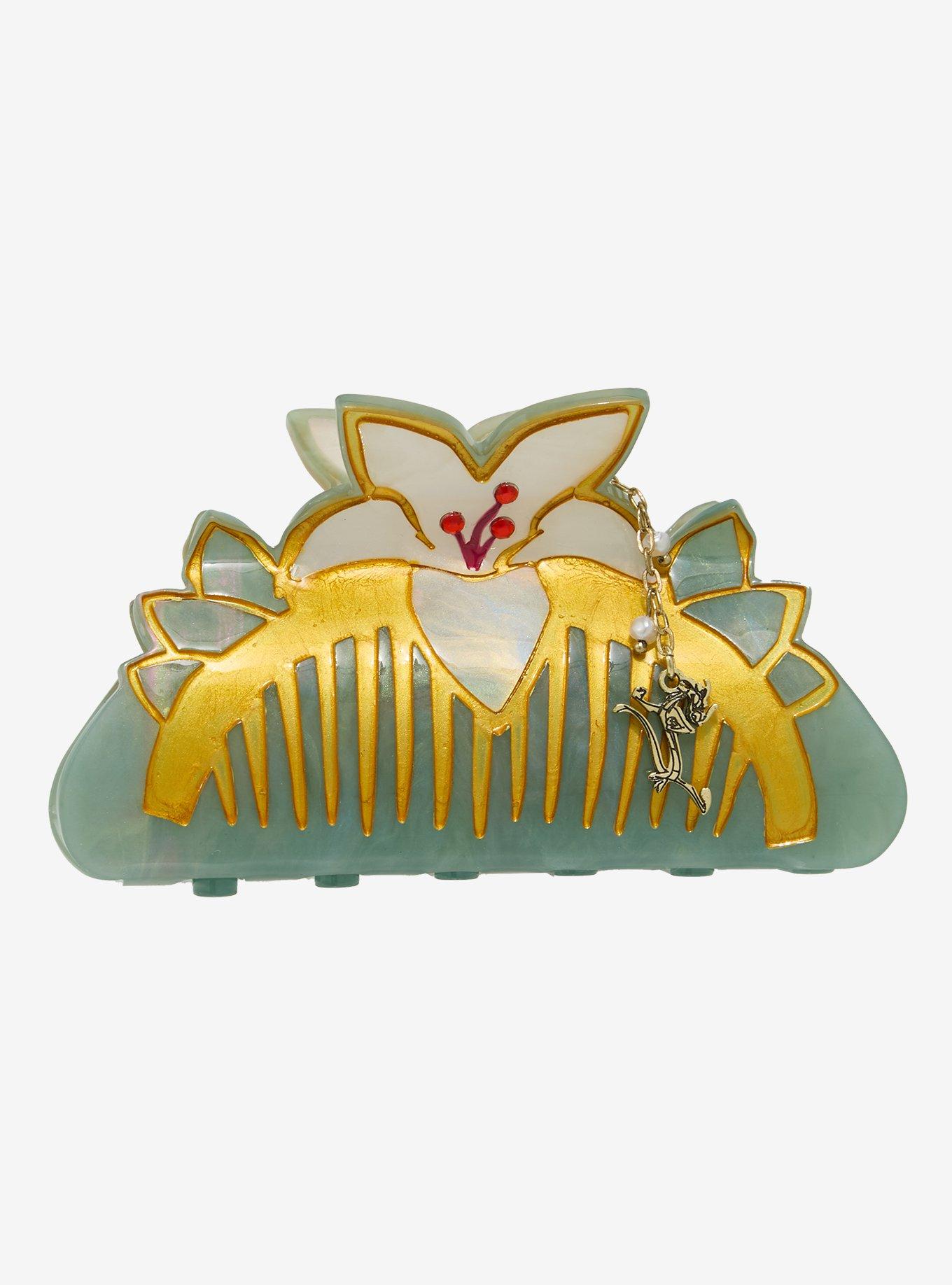 Disney Mulan Floral Comb Claw Clip with Charm - BoxLunch Exclusive, , hi-res