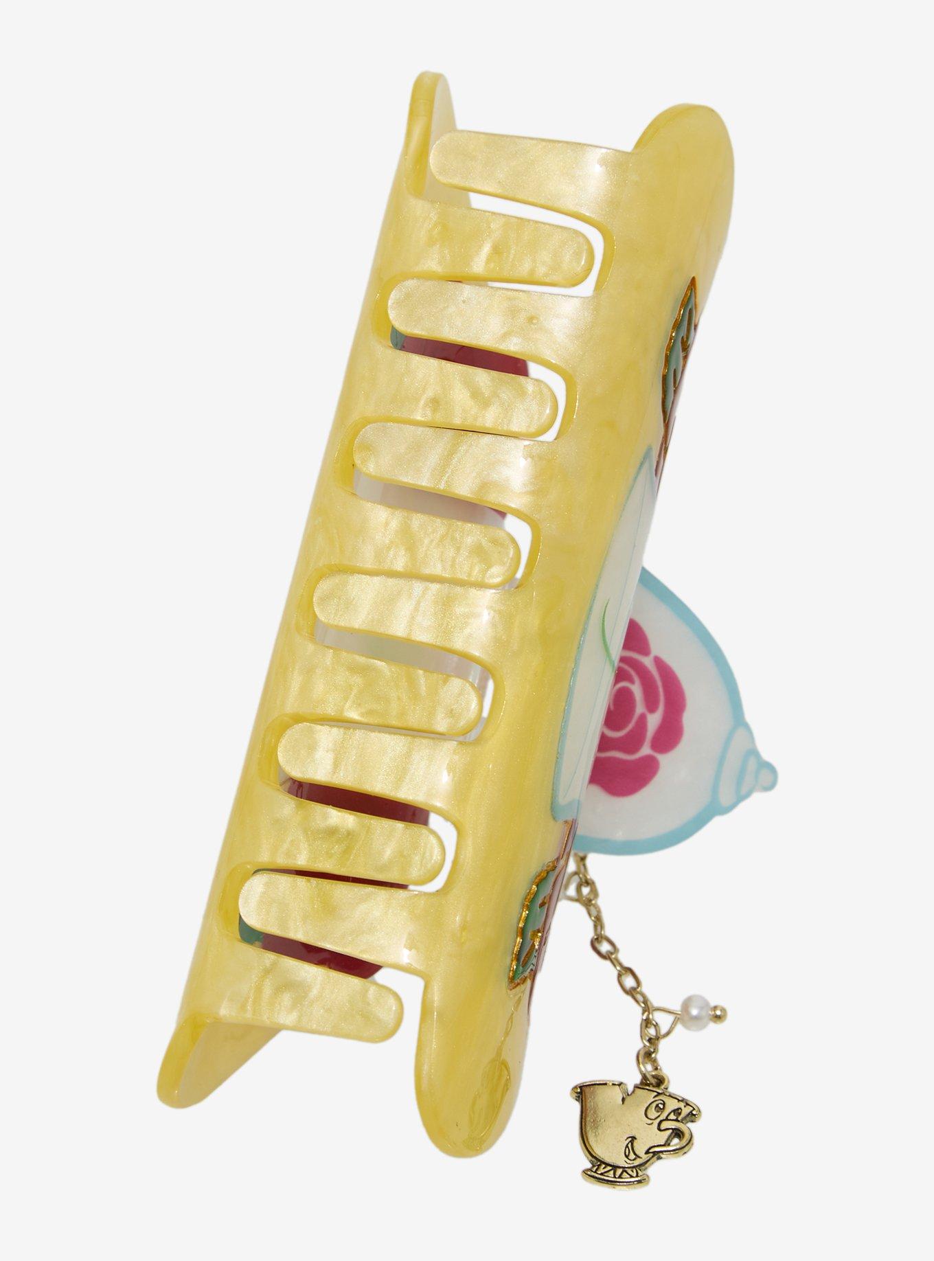 Disney Beauty and the Beast Belle Rose Claw Clip with Charm - BoxLunch Exclusive, , alternate