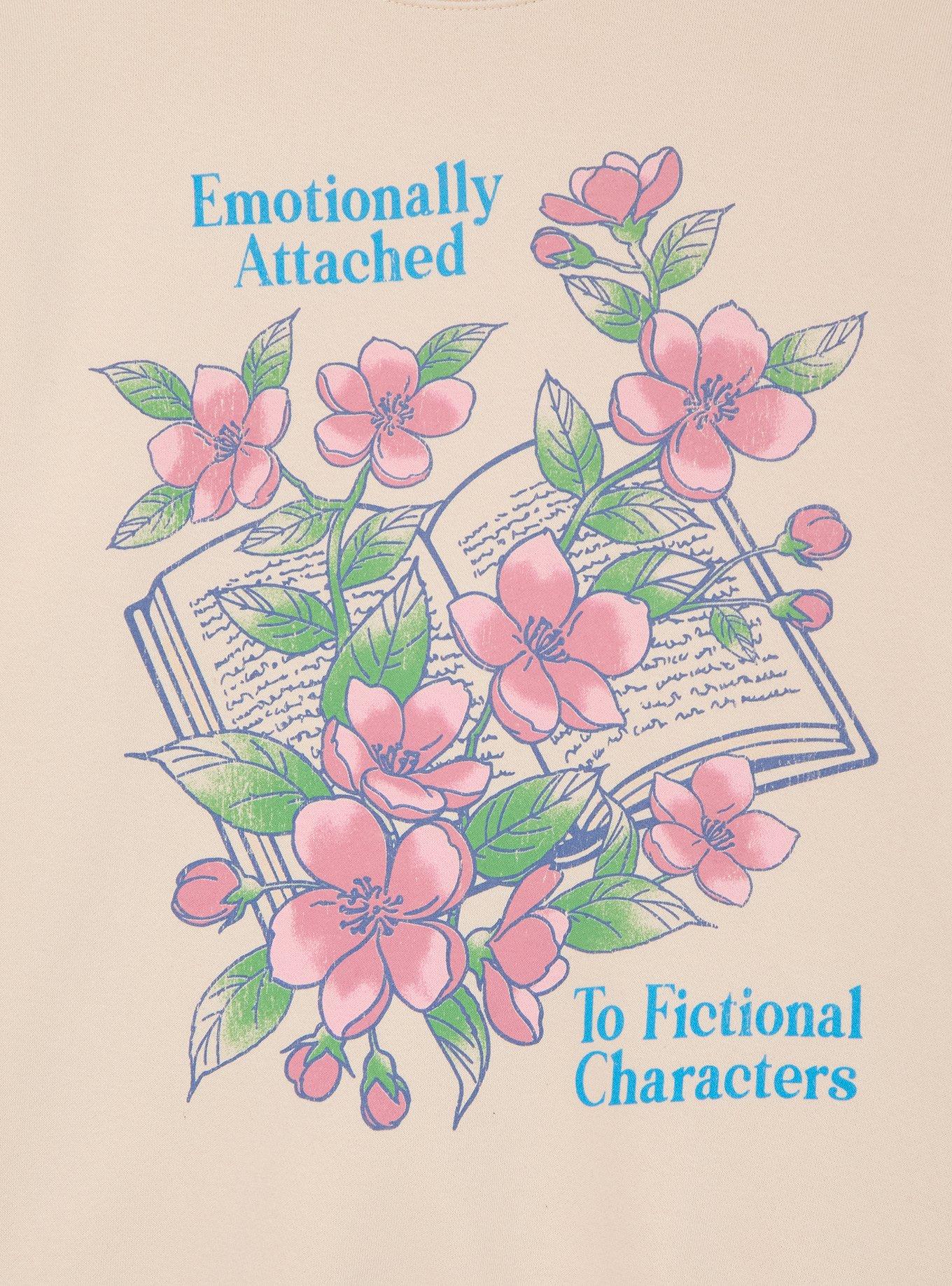 Emotionally Attached to Fictional Characters Crewneck &mdash; BoxLunch Exclusive, , hi-res