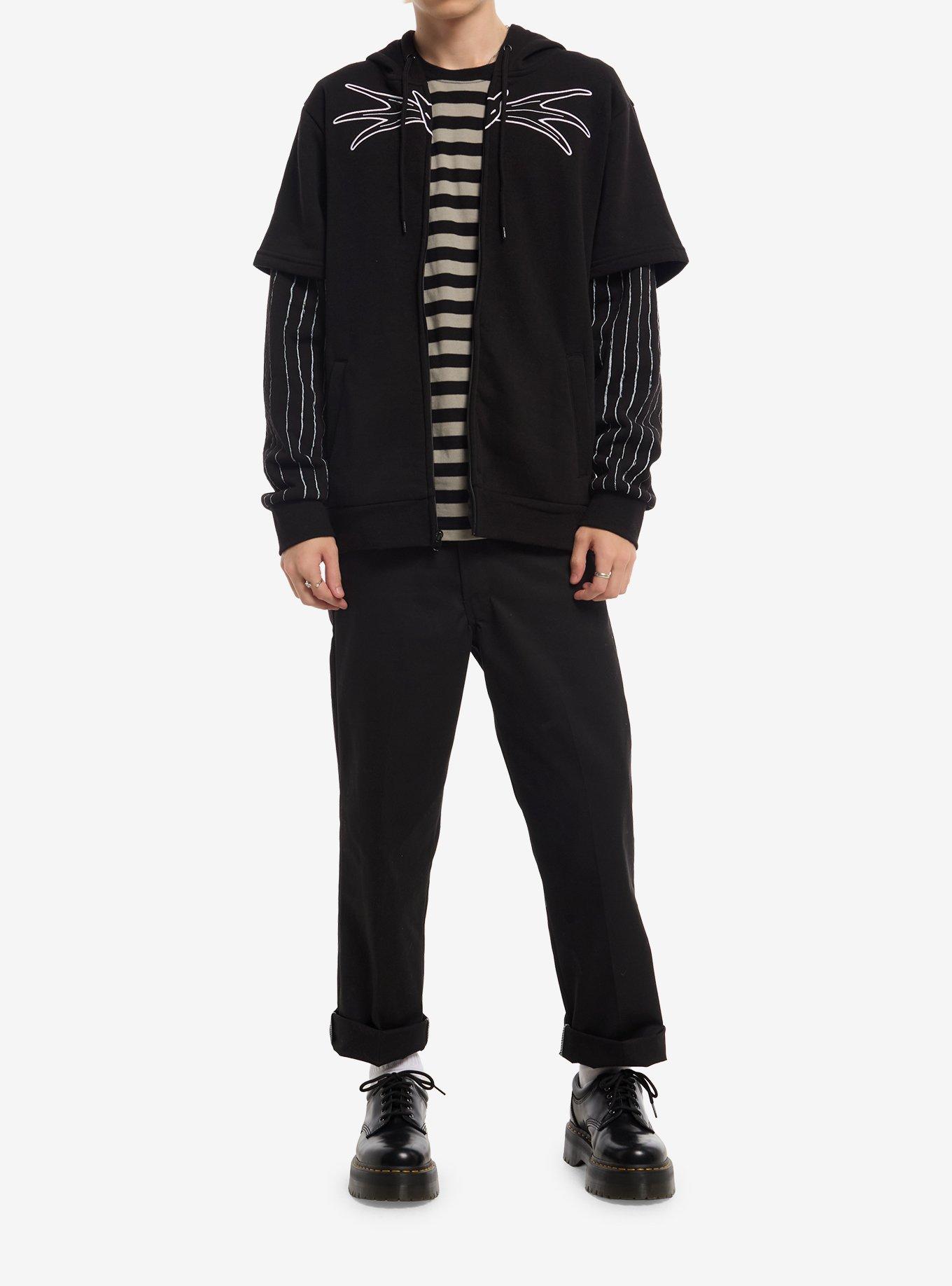 Out Universe Disney The Nightmare Before Christmas Jack Skellington Zippered Hoodie Our Universe Exclusive, BLACK, alternate - view 3