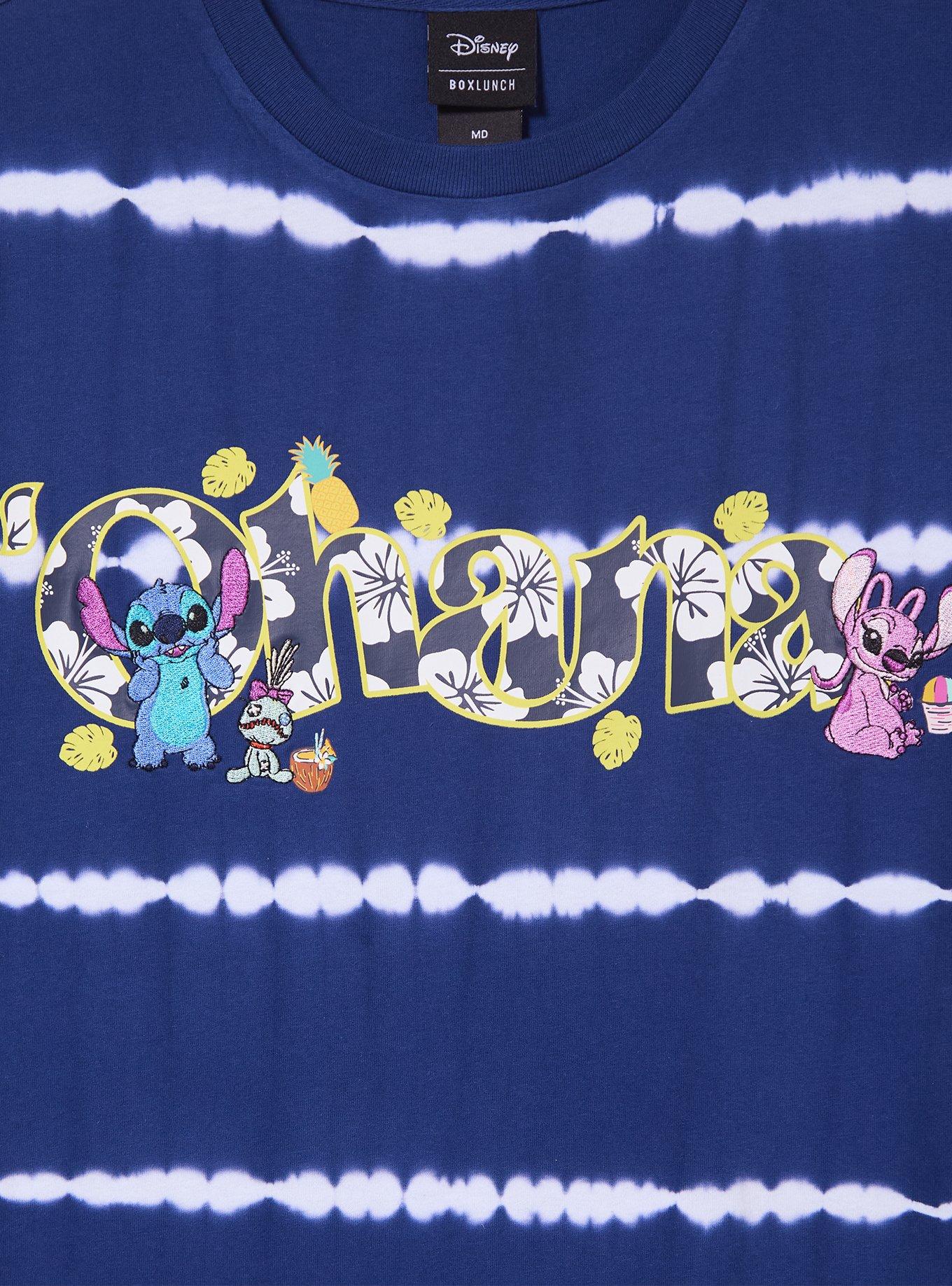 Disney Lilo & Stitch Ohana Tie-Dye Women's Cropped T-Shirt - BoxLunch Exclusive, , hi-res